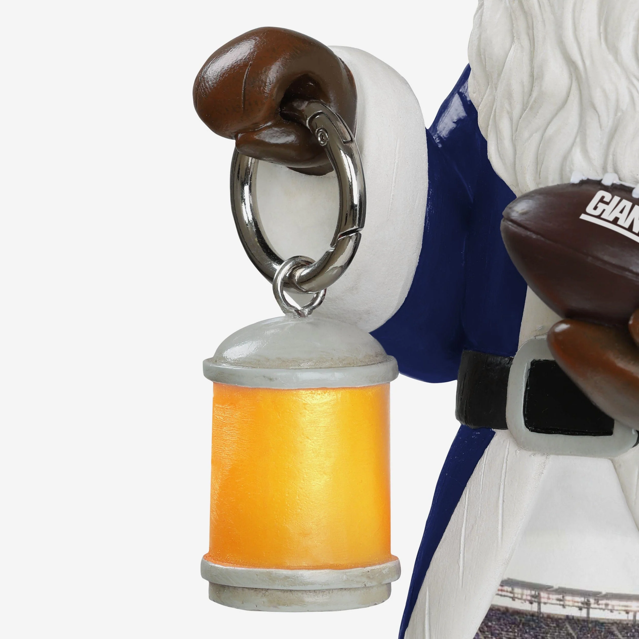 New York Giants Santa Figure With Light Up Lantern - Image 3