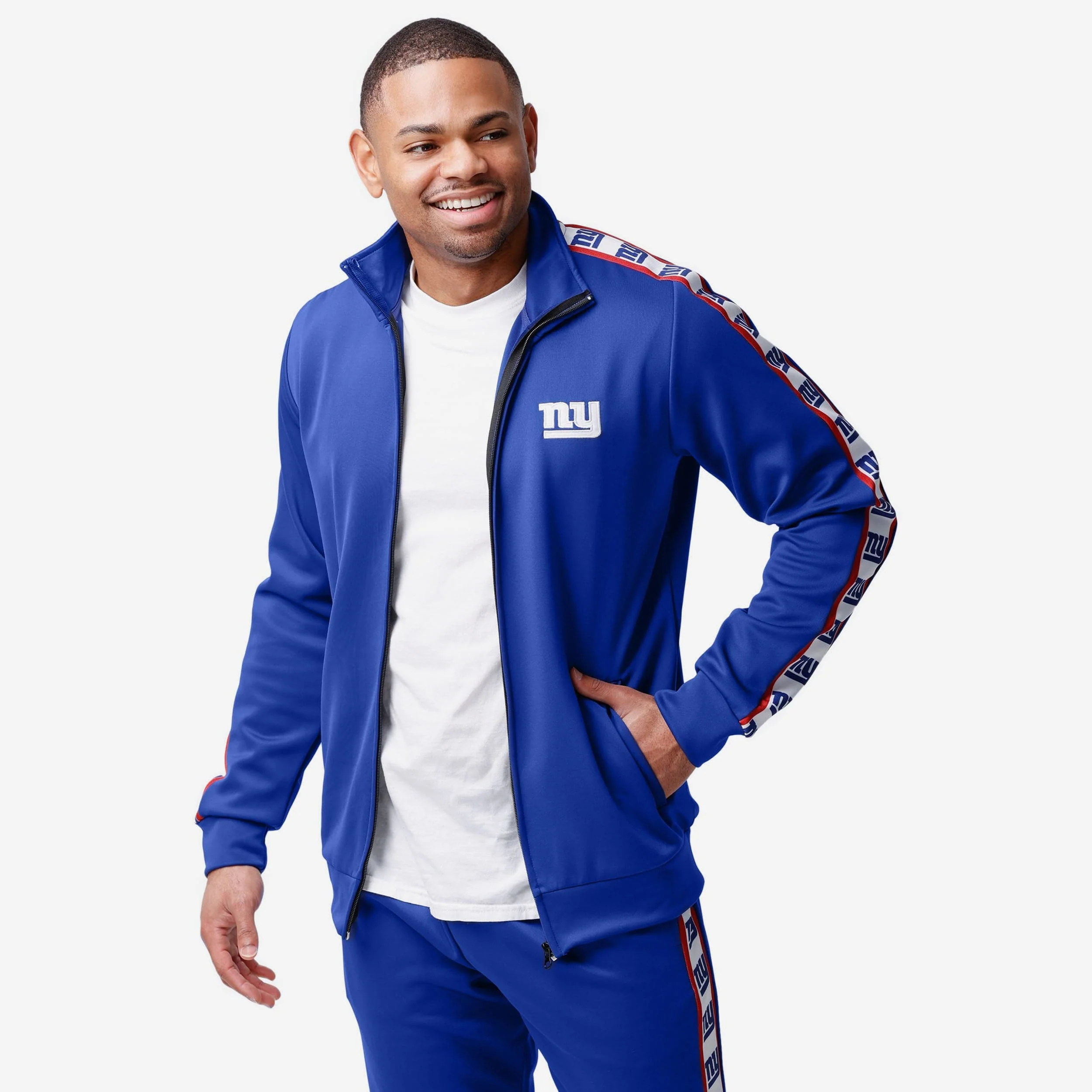 New York Giants Stripe Logo Track Jacket - Image 5