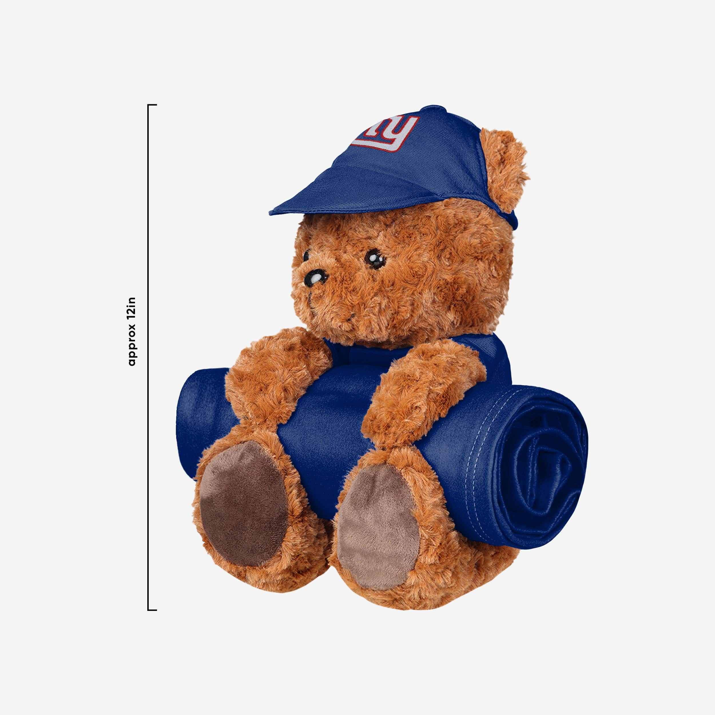 New York Giants Throw Blanket With Plush Bear - Image 3