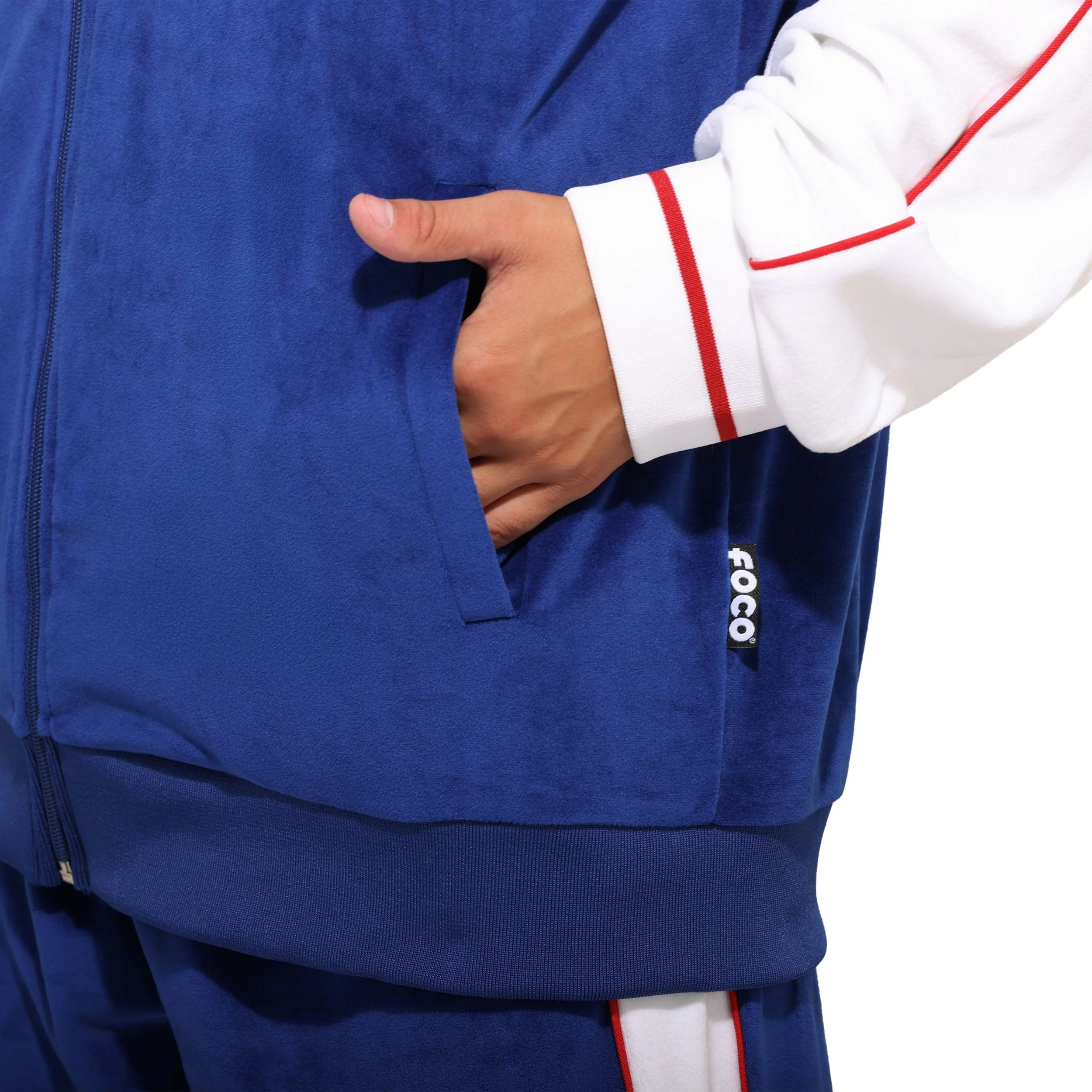 New York Giants Two Tone Velour Zip Up Top - Image 4