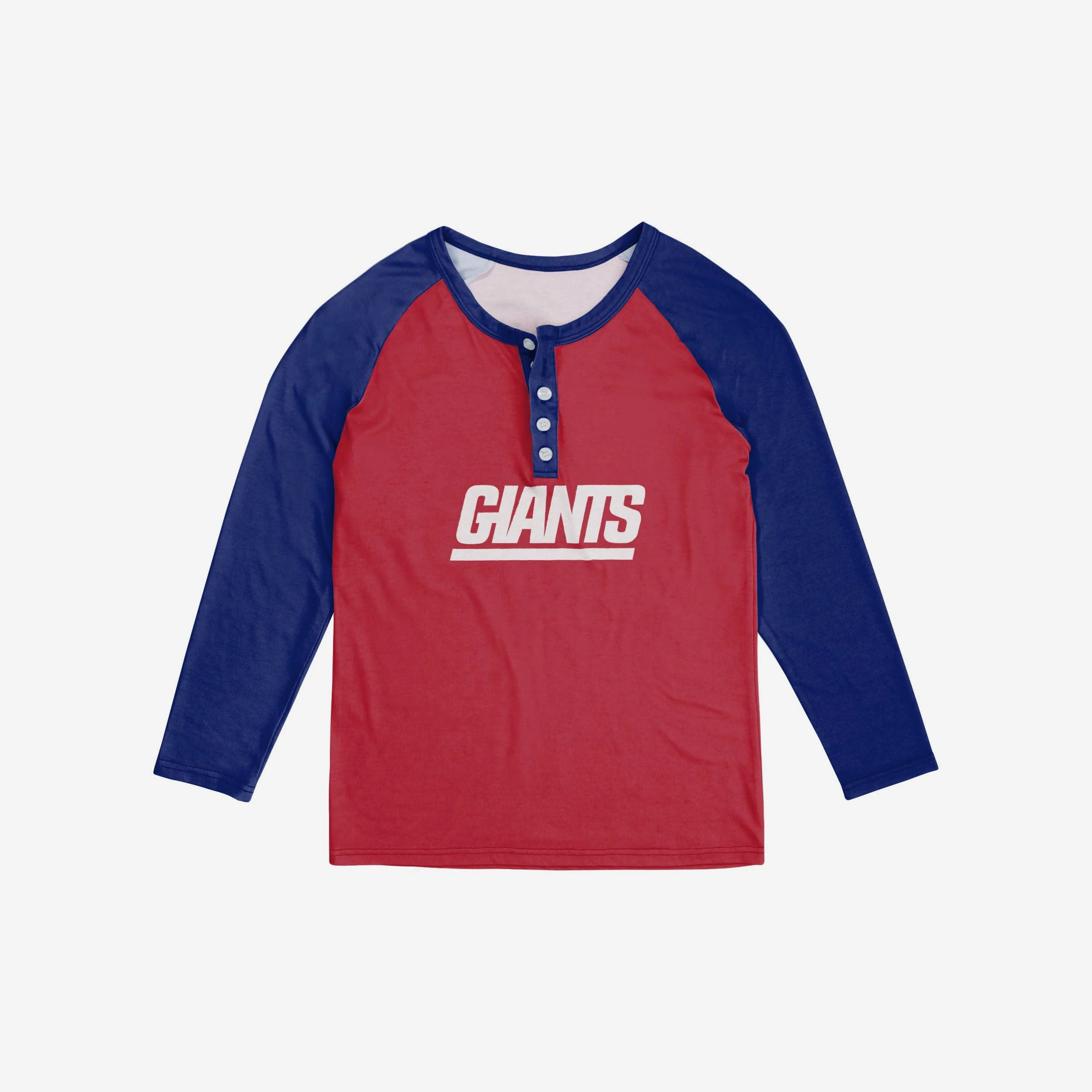 New York Giants Womens Big Wordmark Long Sleeve Henley - Image 3