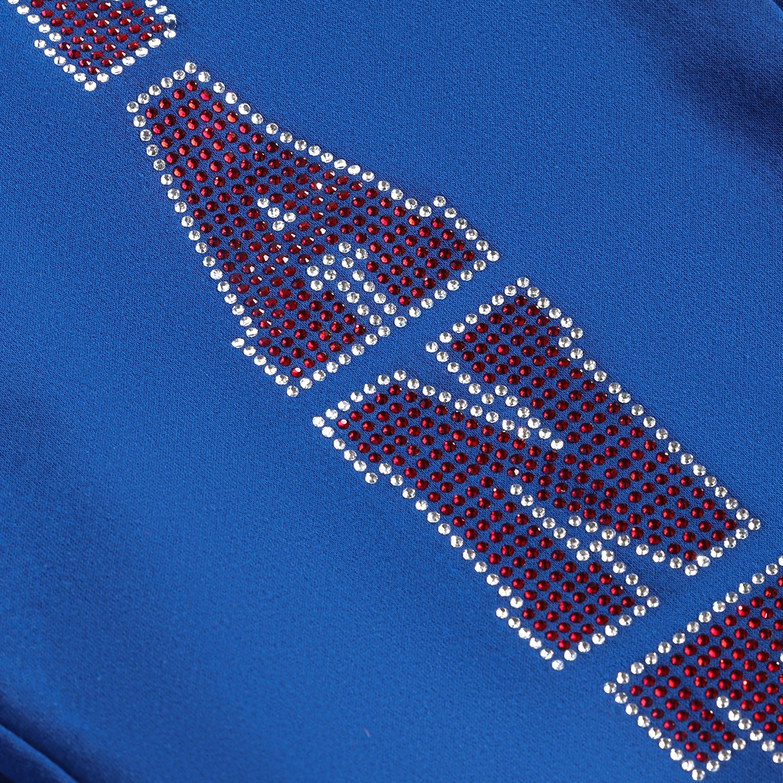 New York Giants Womens Big Wordmark Rhinestone Sweatpants - Image 4