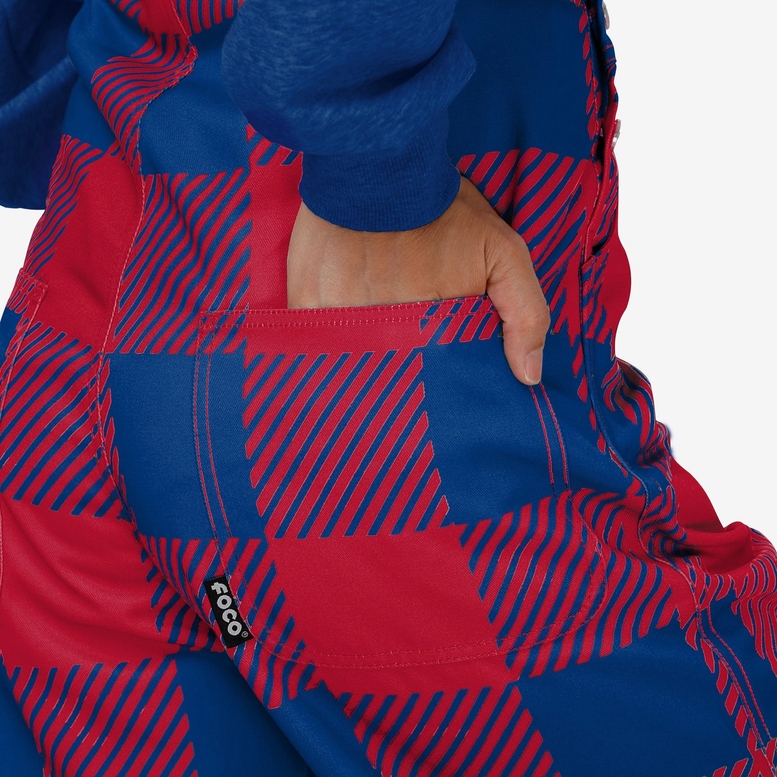 New York Giants Womens Plaid Bib Overalls - Image 6
