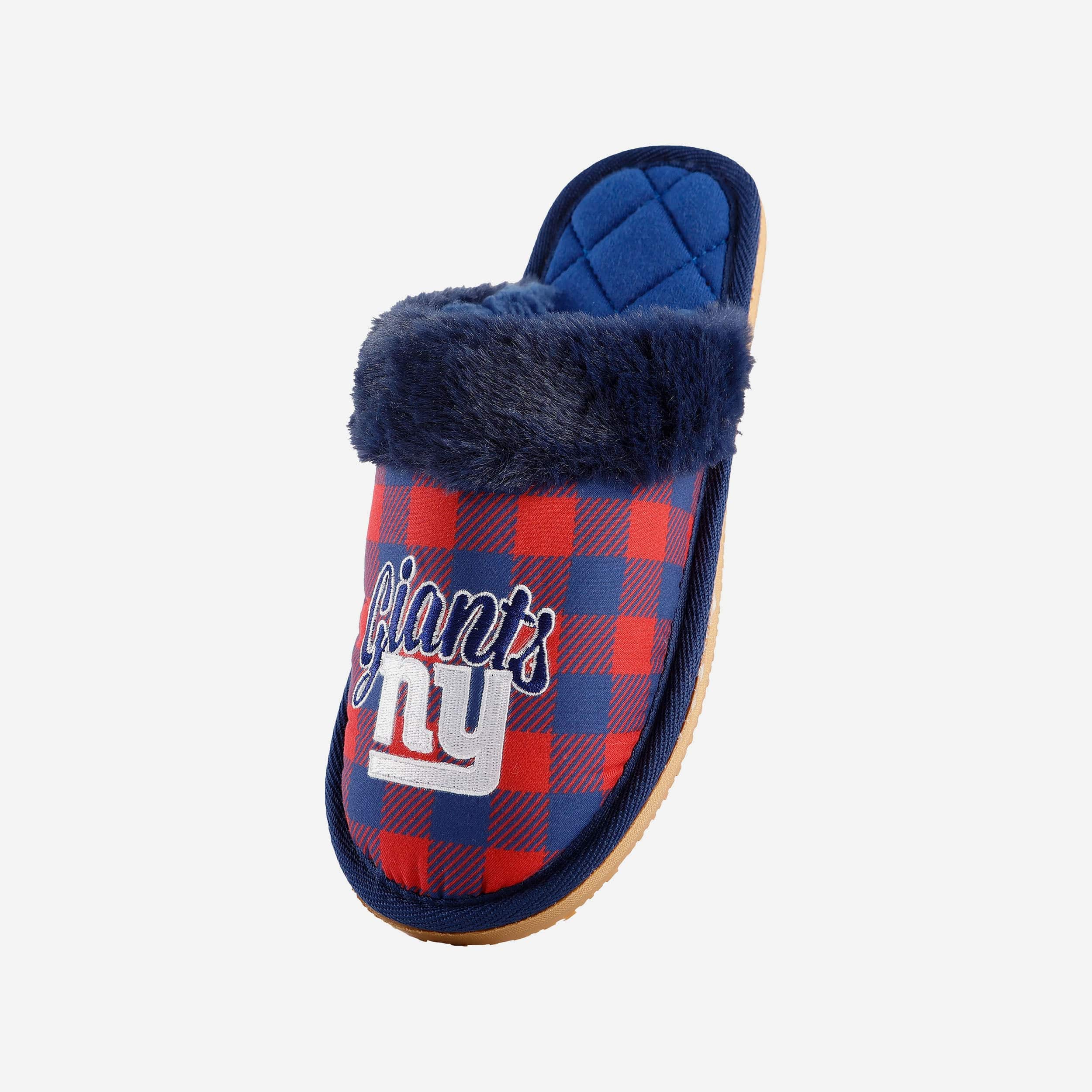 New York Giants Womens Plaid Sherpa Mule Slipper - Image 3