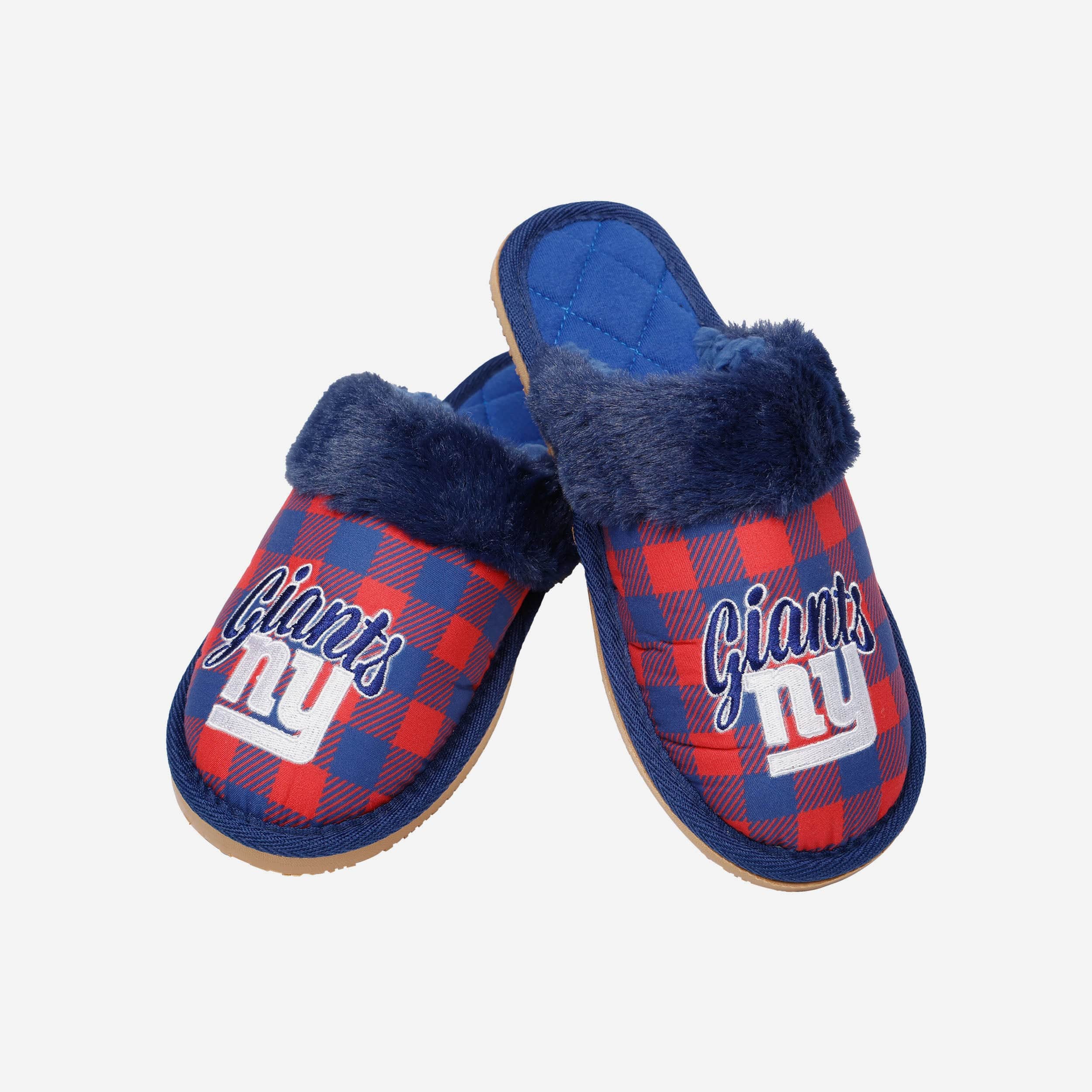 New York Giants Womens Plaid Sherpa Mule Slipper - Image 4