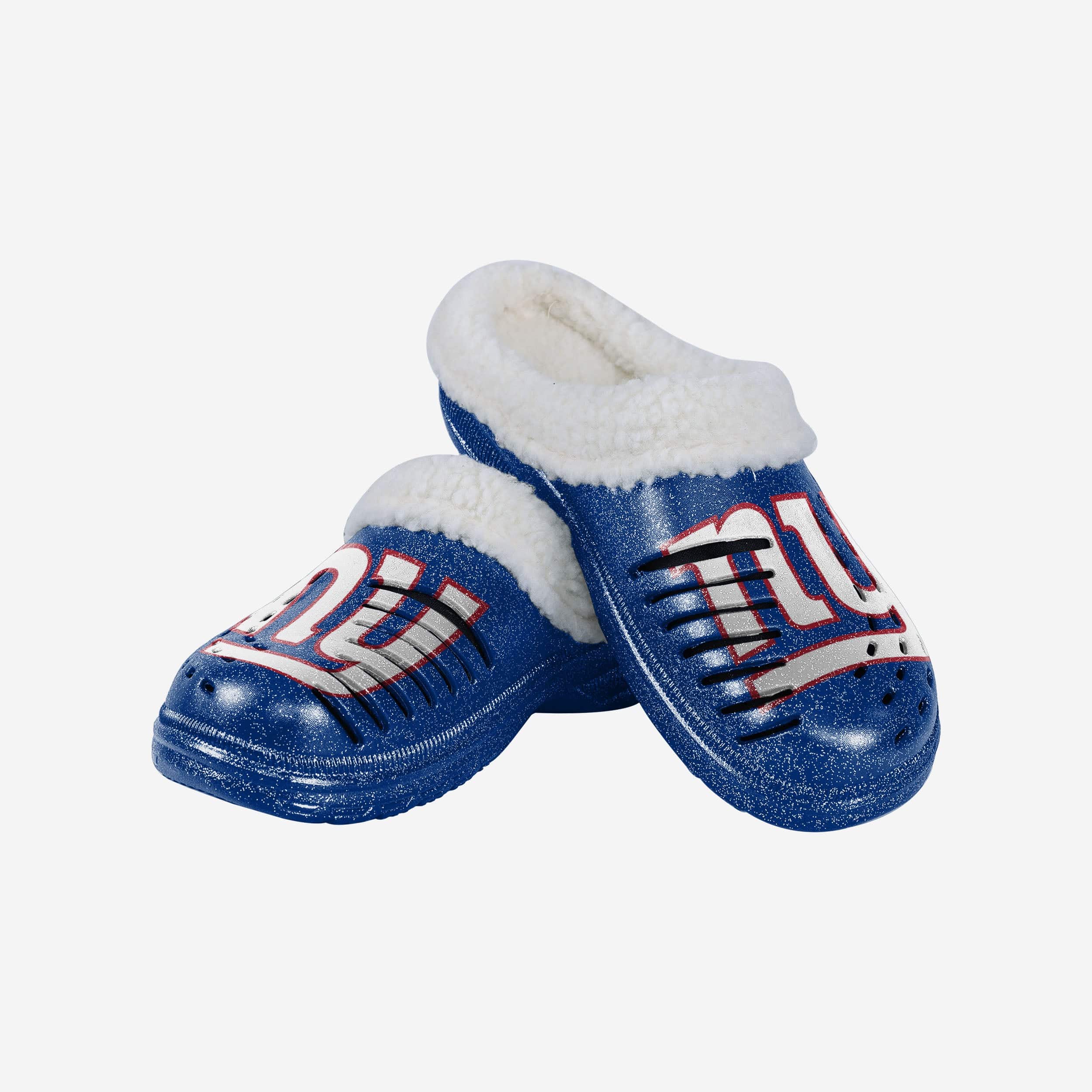 New York Giants Womens Sherpa Lined Glitter Clog - Image 3