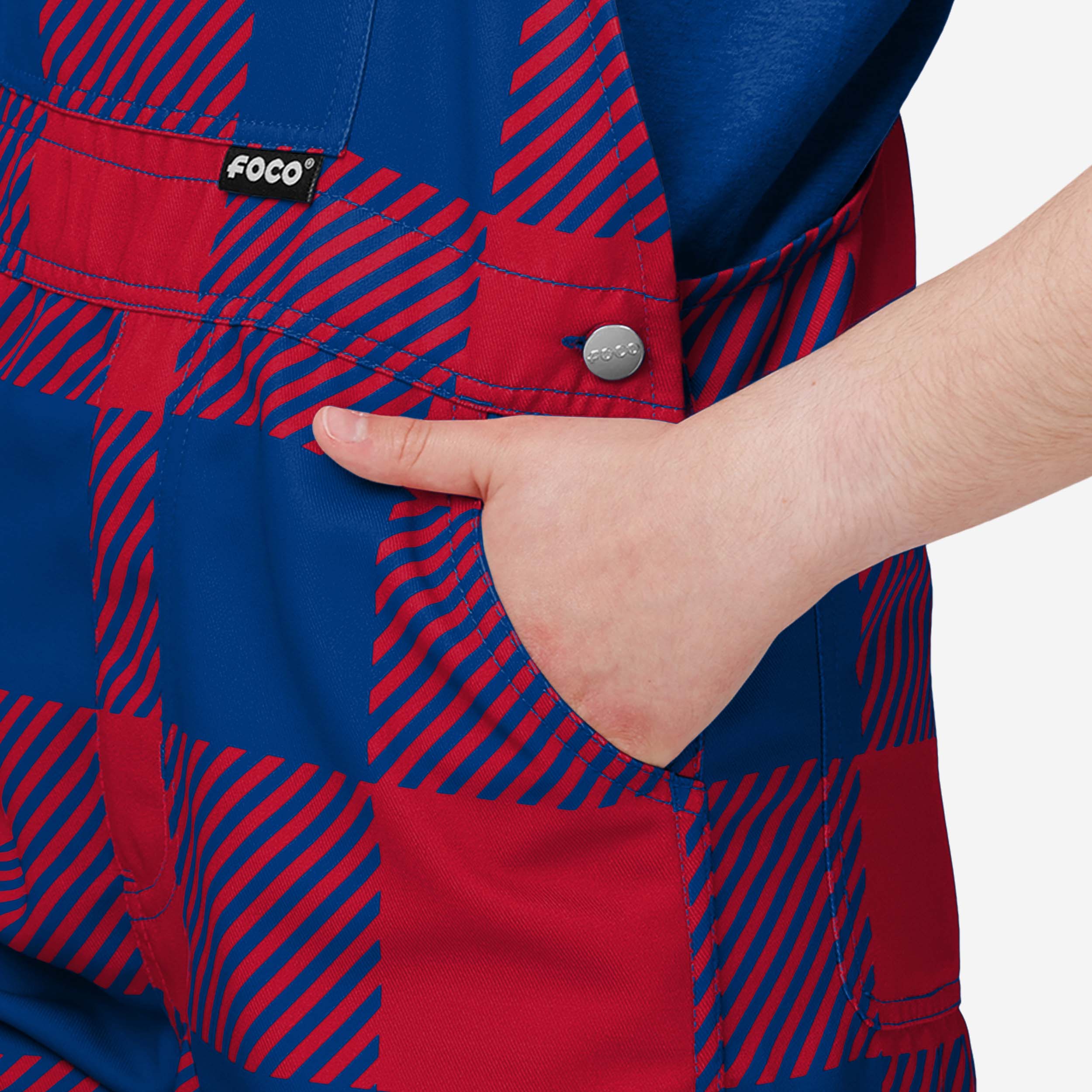 New York Giants Youth Plaid Bib Overalls - Image 5