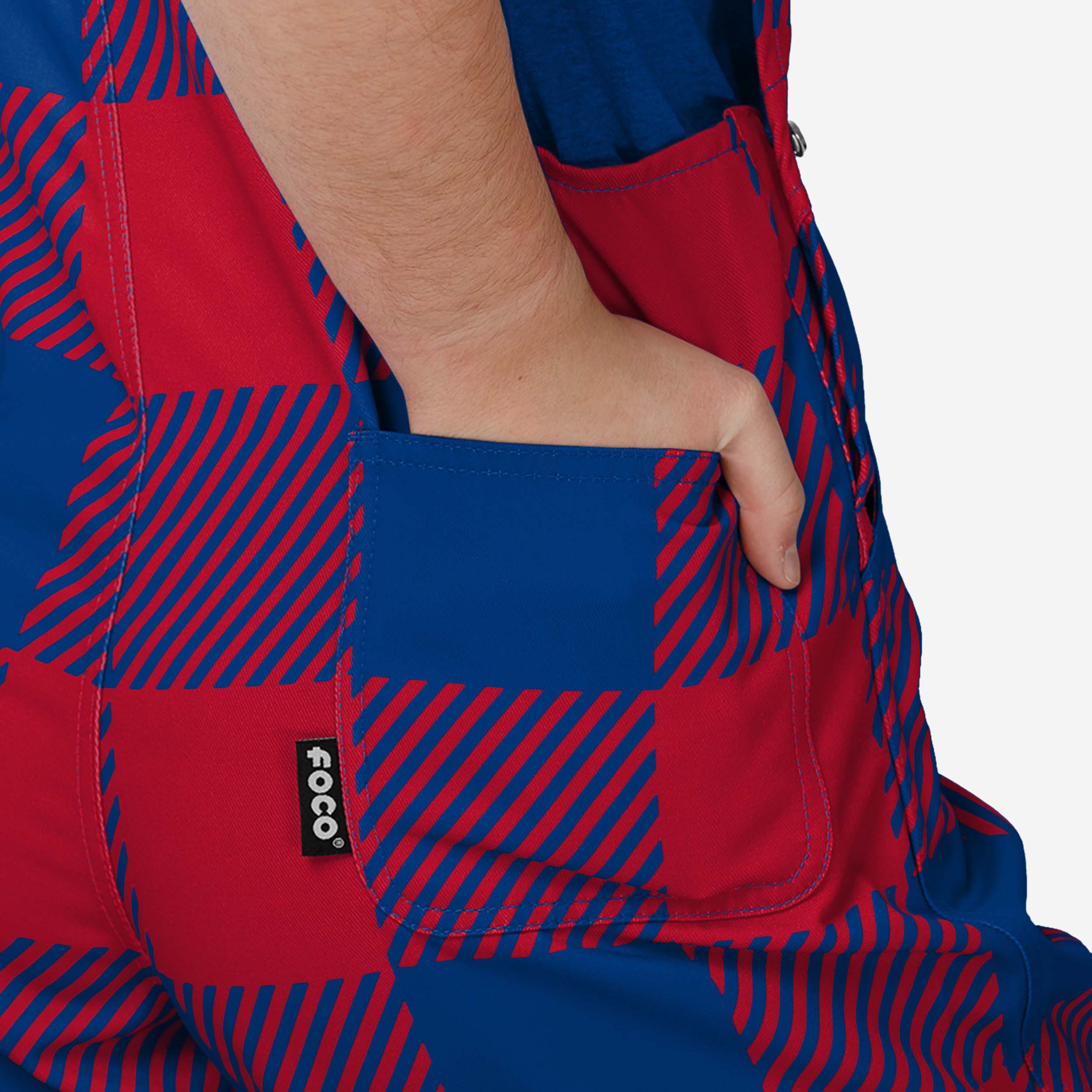 New York Giants Youth Plaid Bib Overalls - Image 6