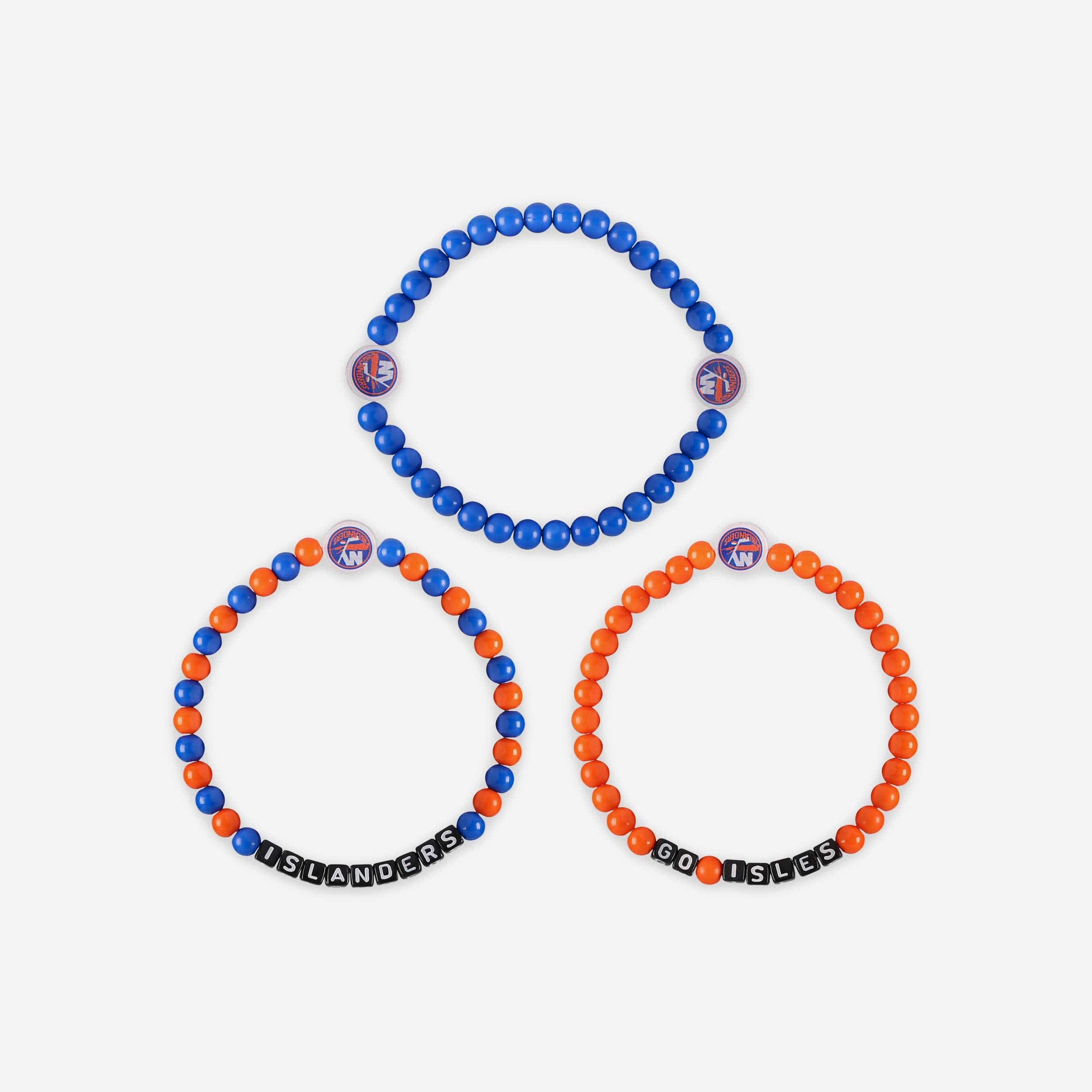 New York Islanders 3 Pack Beaded Friendship Bracelet - Image 3
