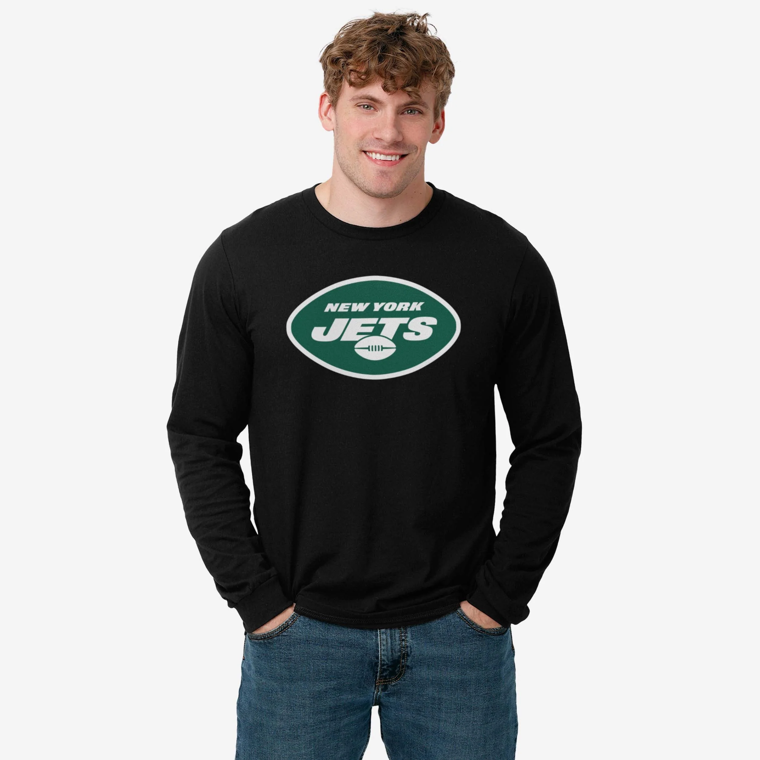 New York Jets 2019 Retro Logo Long Sleeve T-Shirt - Image 5