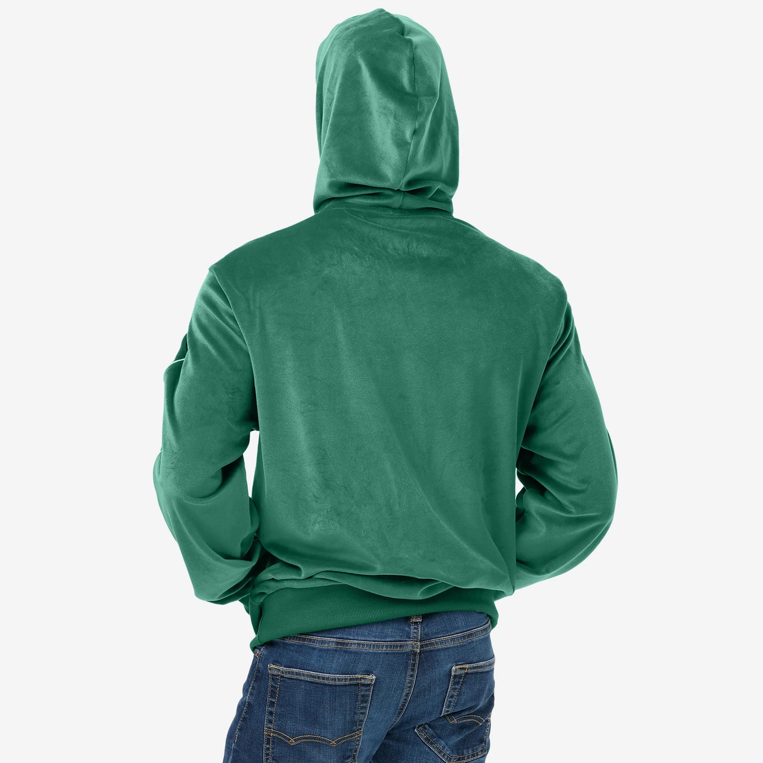 New York Jets 2019 Retro Velour Hooded Sweatshirt - Image 2