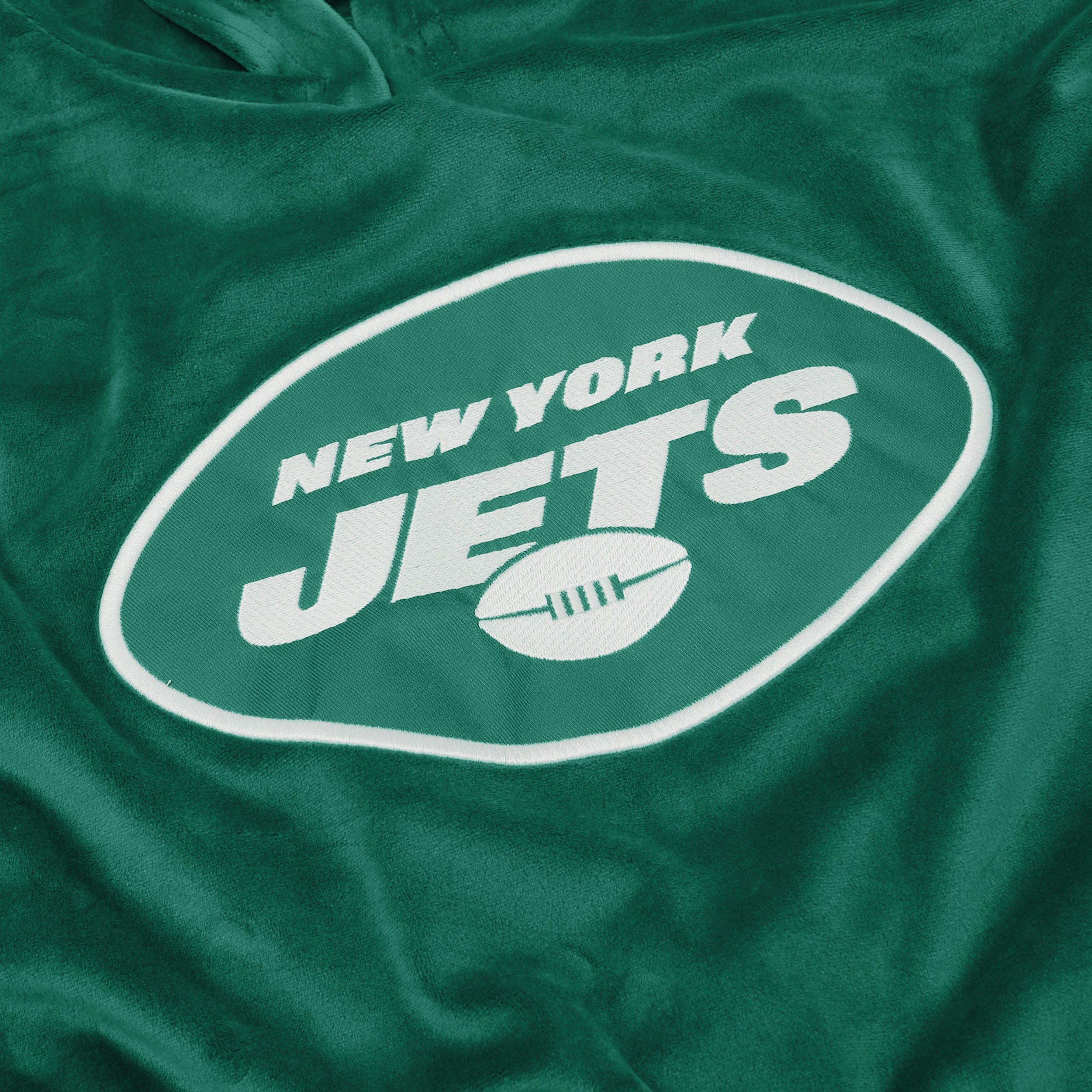 New York Jets 2019 Retro Velour Hooded Sweatshirt - Image 4