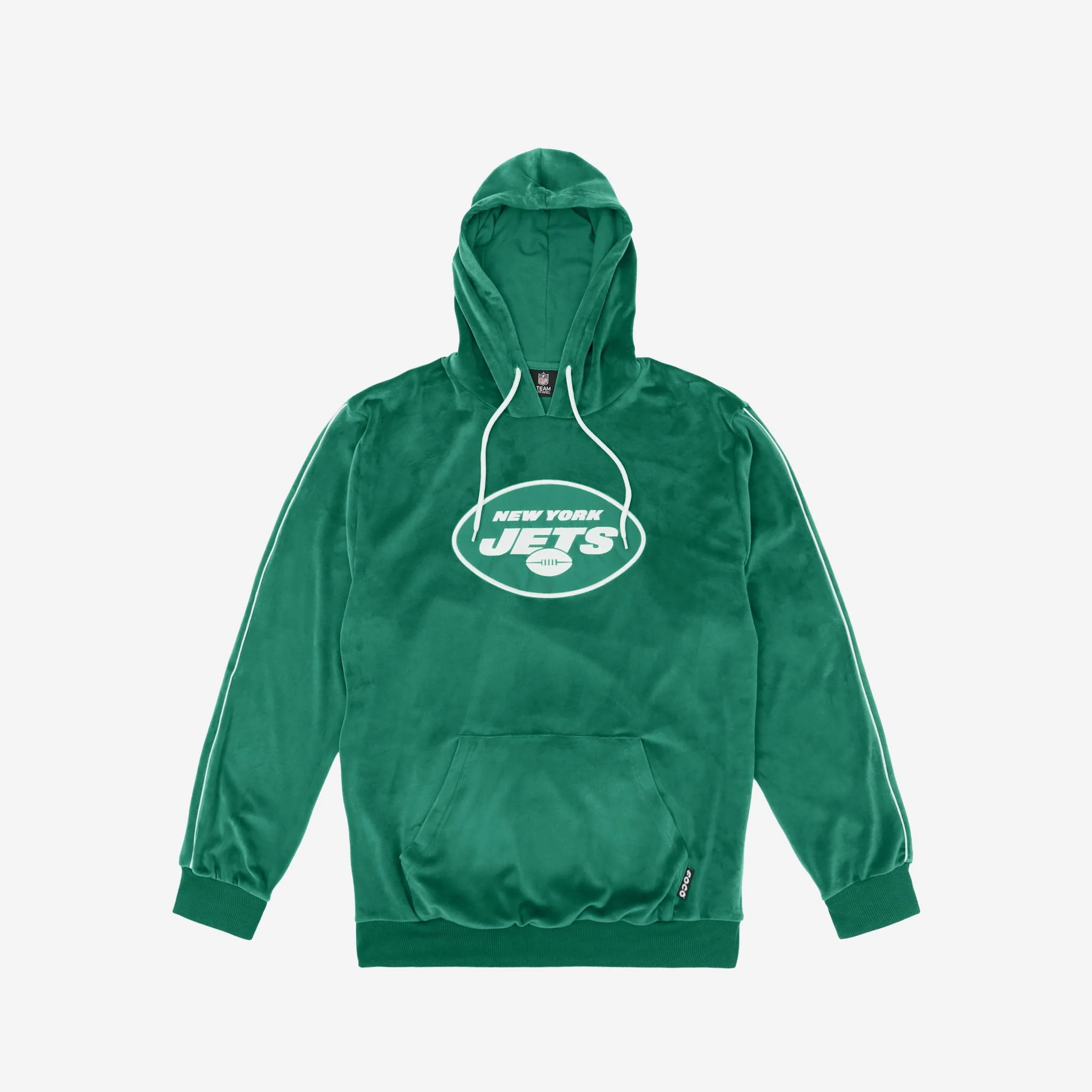 New York Jets 2019 Retro Velour Hooded Sweatshirt - Image 5