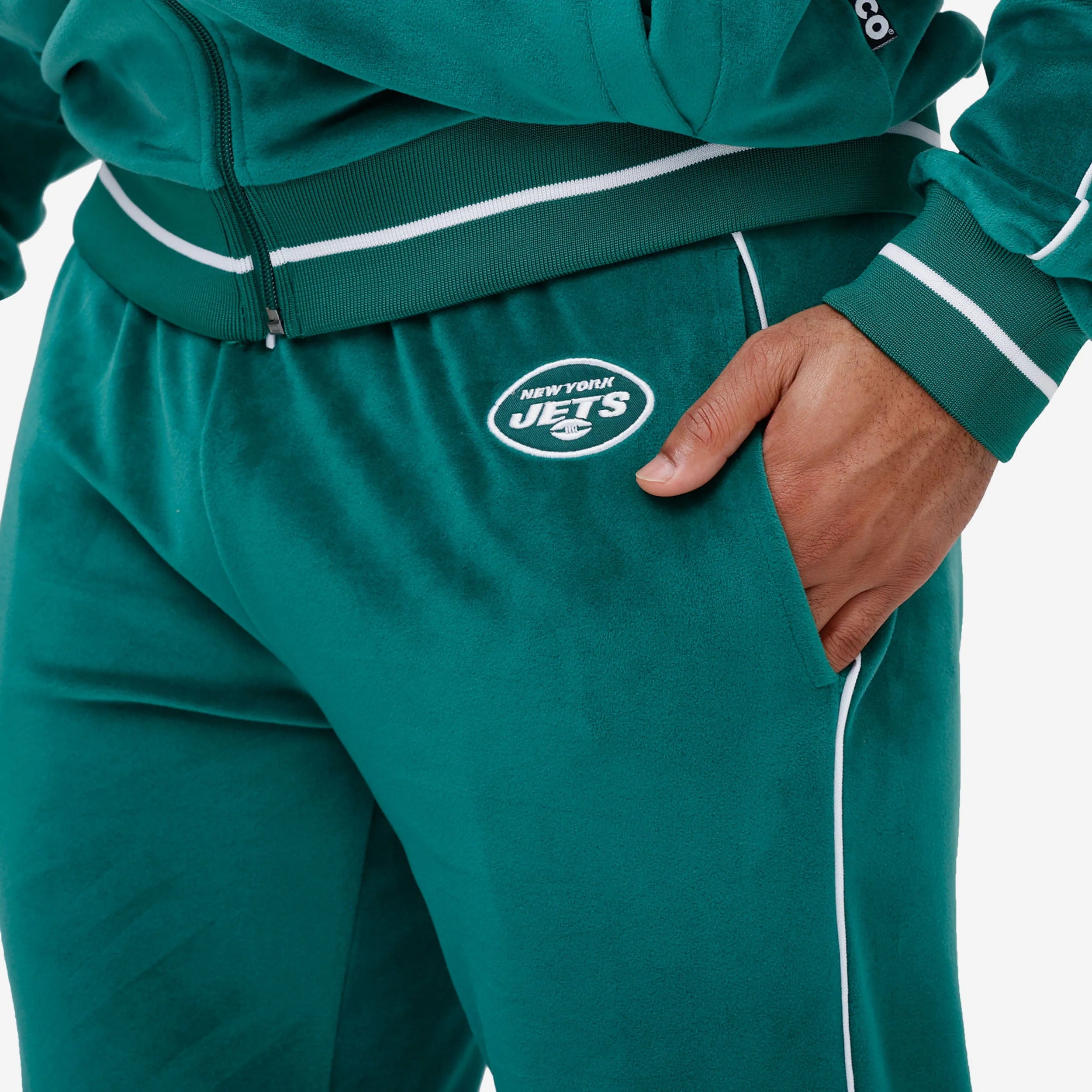 New York Jets 2019 Retro Velour Pants - Image 3