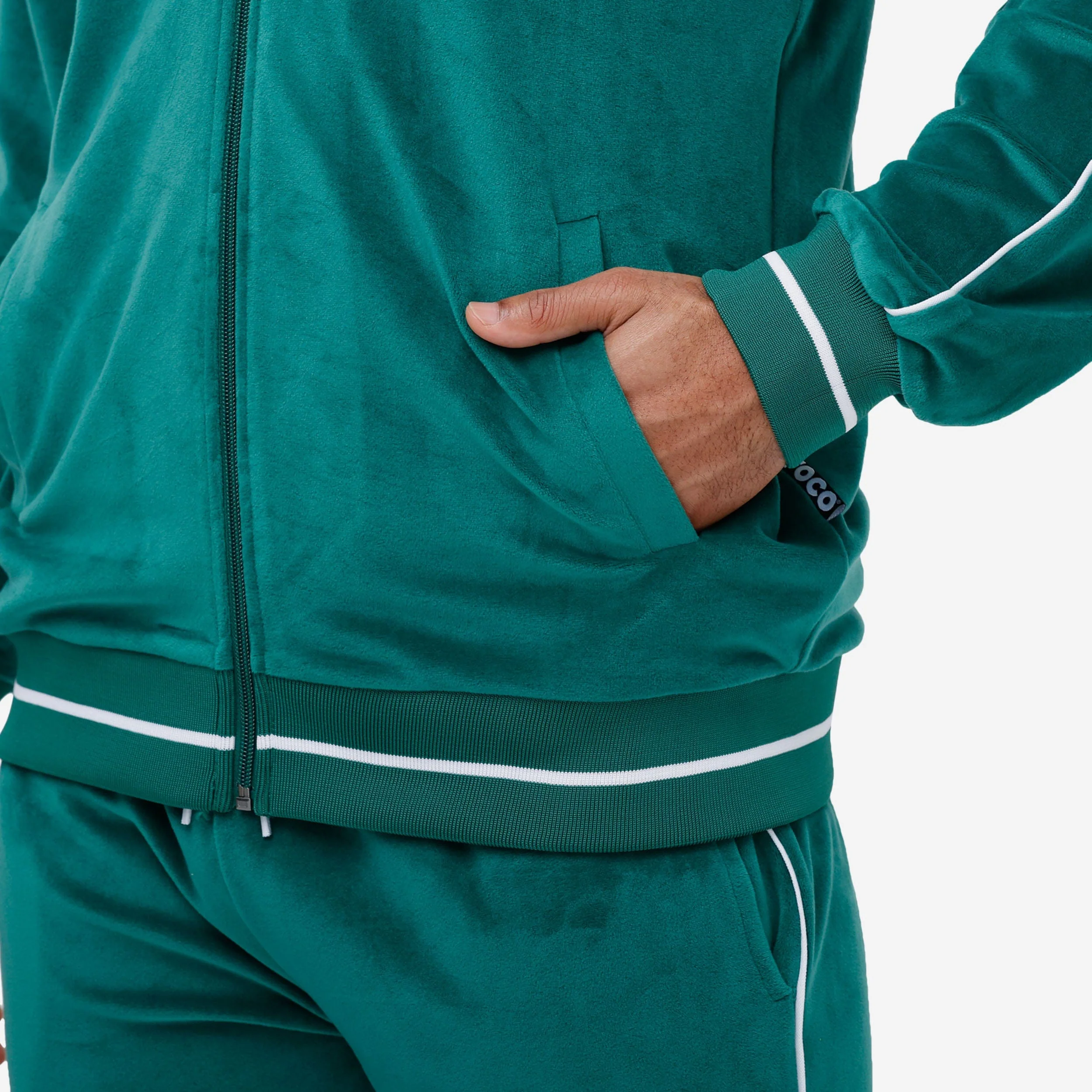 New York Jets 2019 Retro Velour Zip Up Top - Image 4