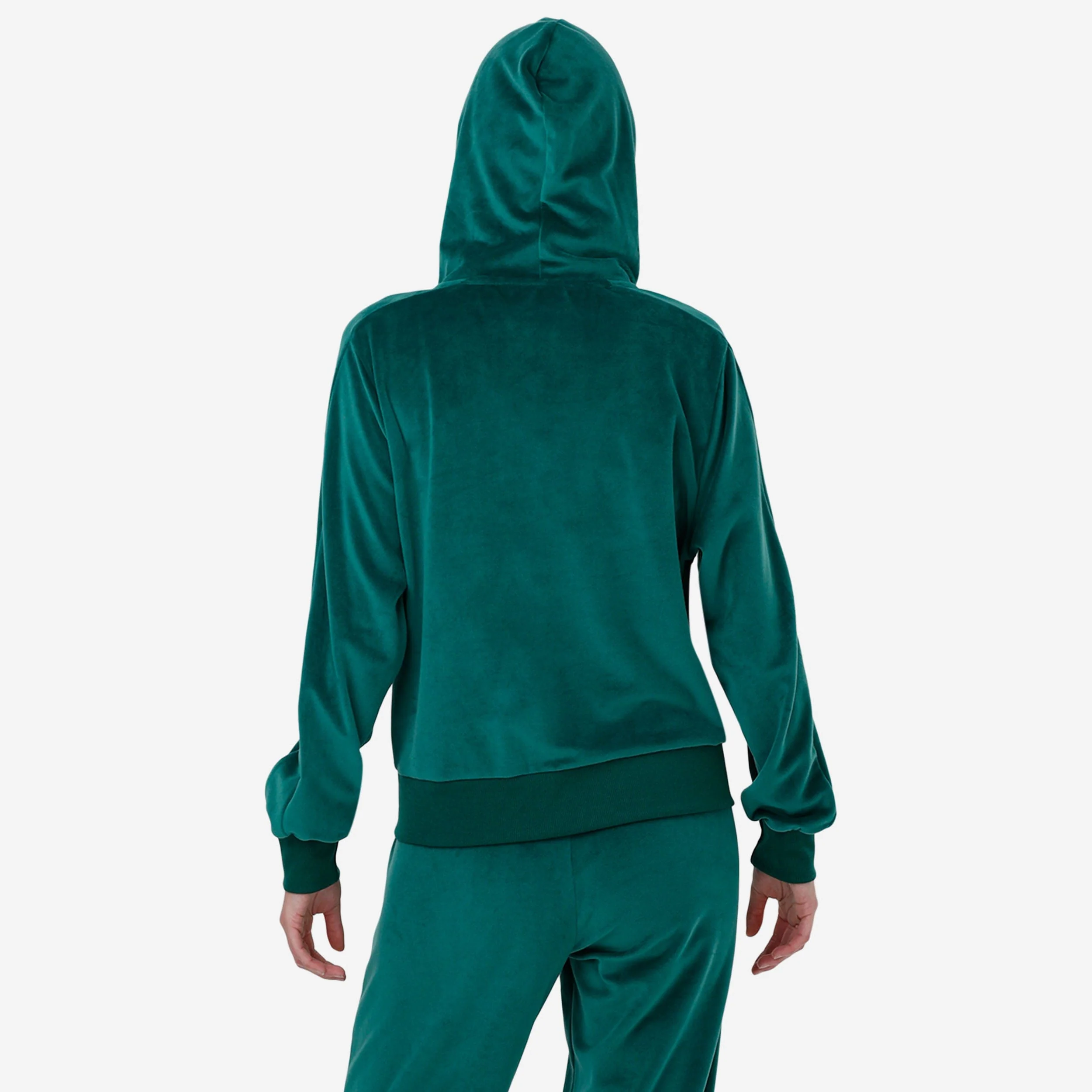 New York Jets 2019 Retro Womens Velour Zip Up Top - Image 2