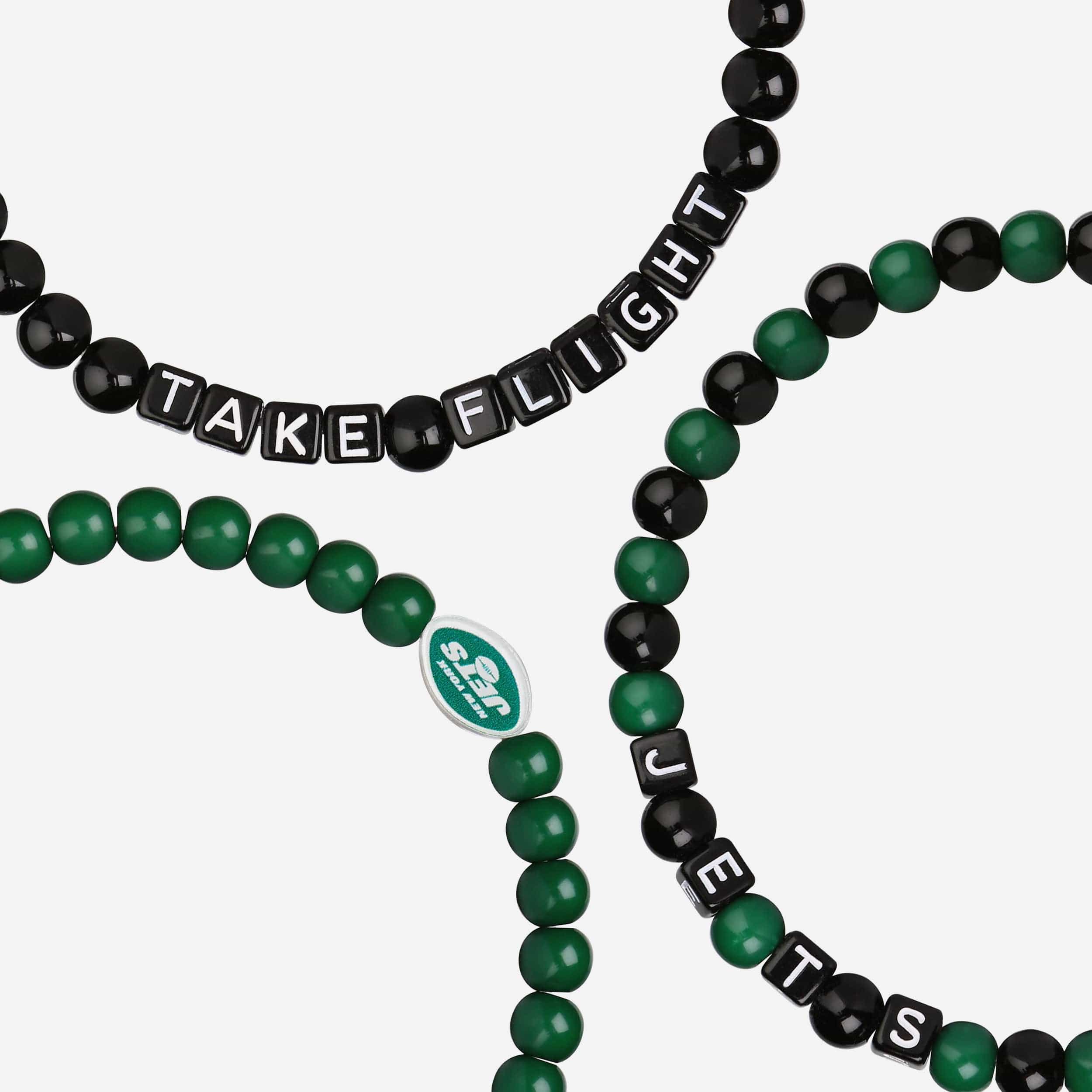 New York Jets 3 Pack Beaded Friendship Bracelet - Image 2