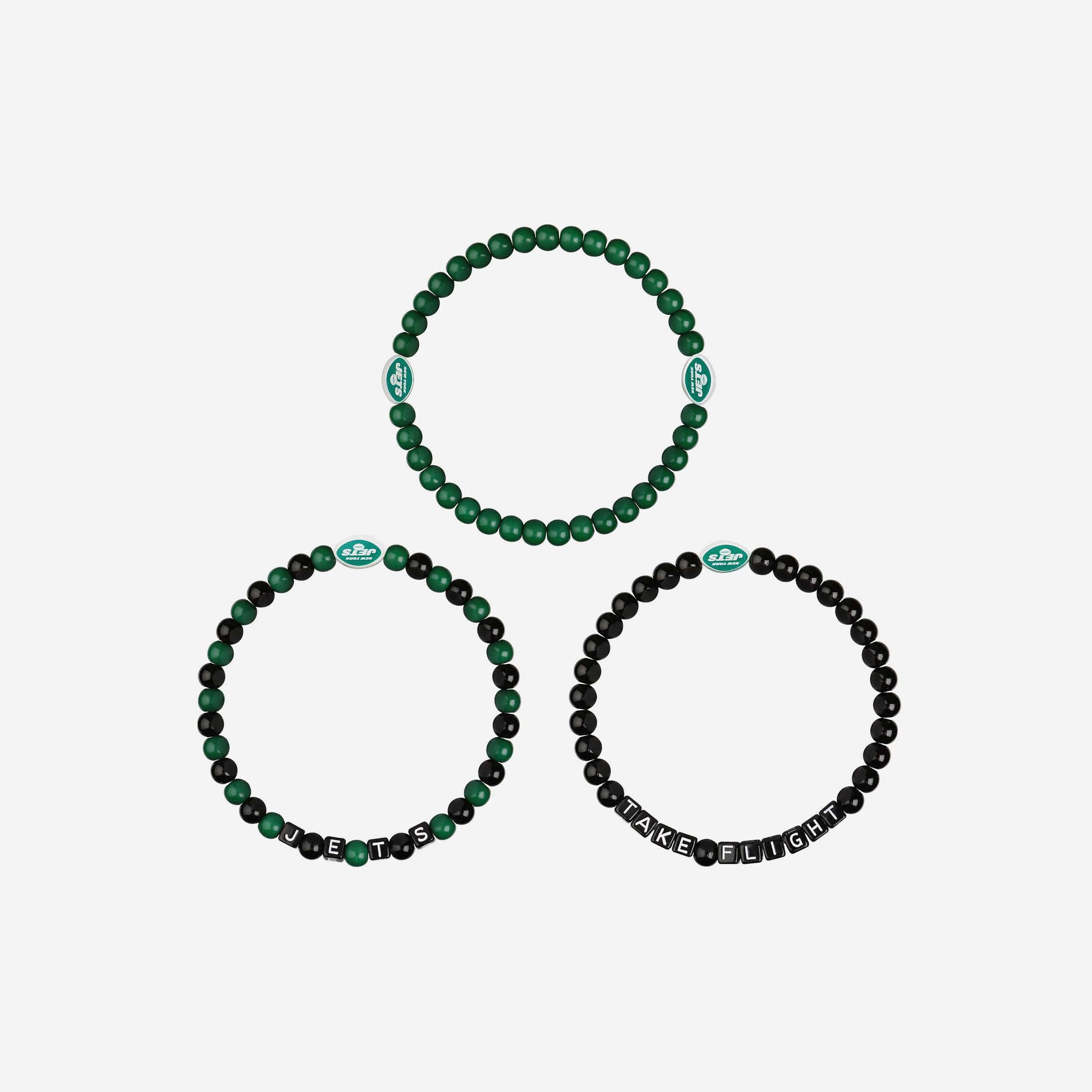 New York Jets 3 Pack Beaded Friendship Bracelet - Image 3