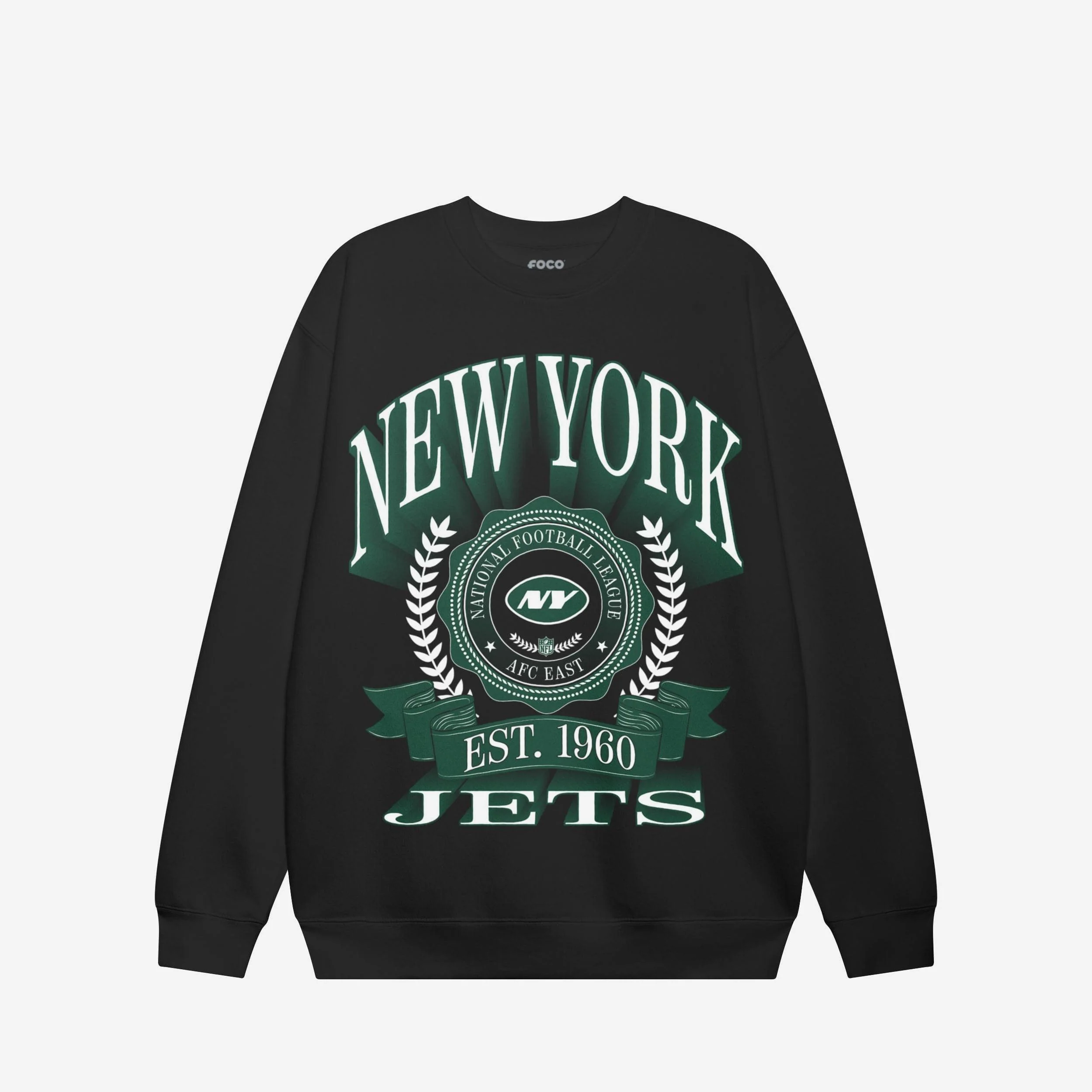 New York Jets Banner Crest Crew Neck Sweatshirt - Image 3