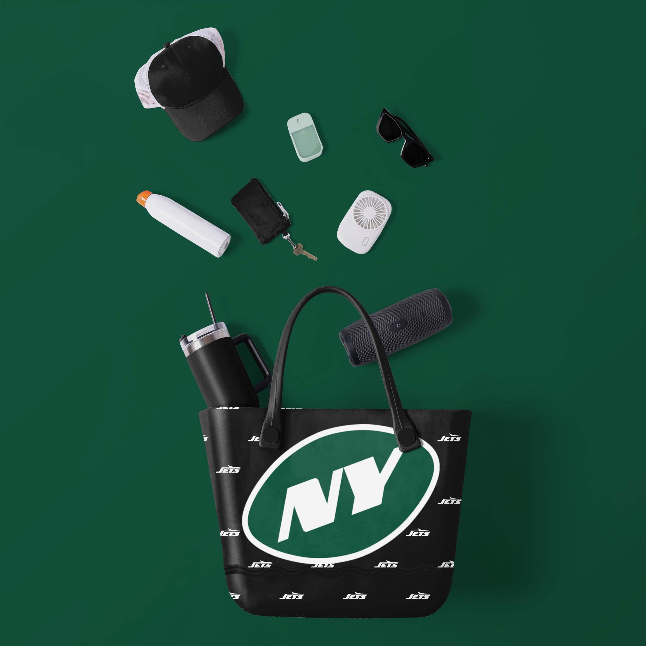 New York Jets Big Logo Mini Print Tailgate Tote Bag - Image 2