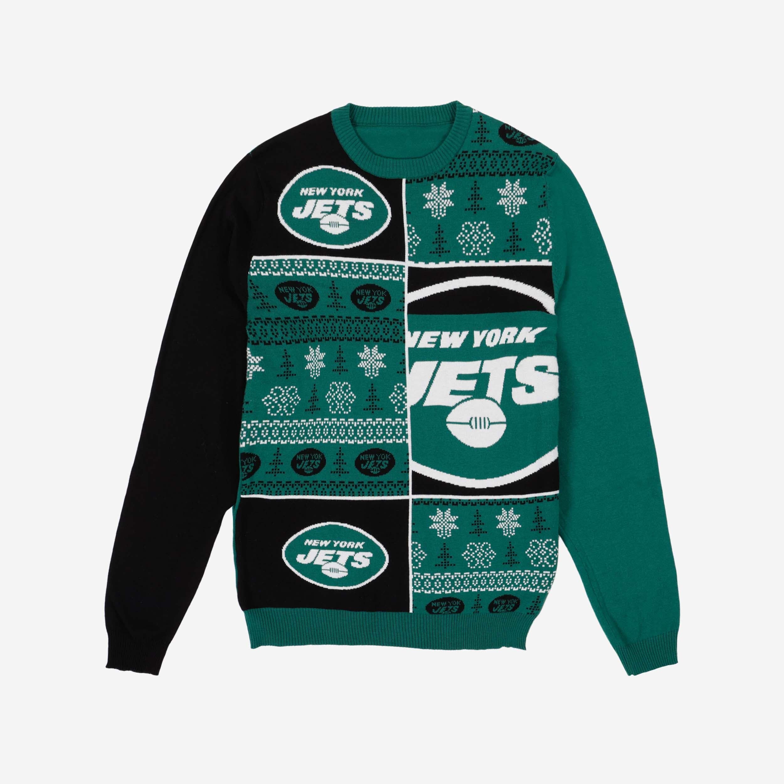 New York Jets Busy Block Snowfall Sweater - Image 3