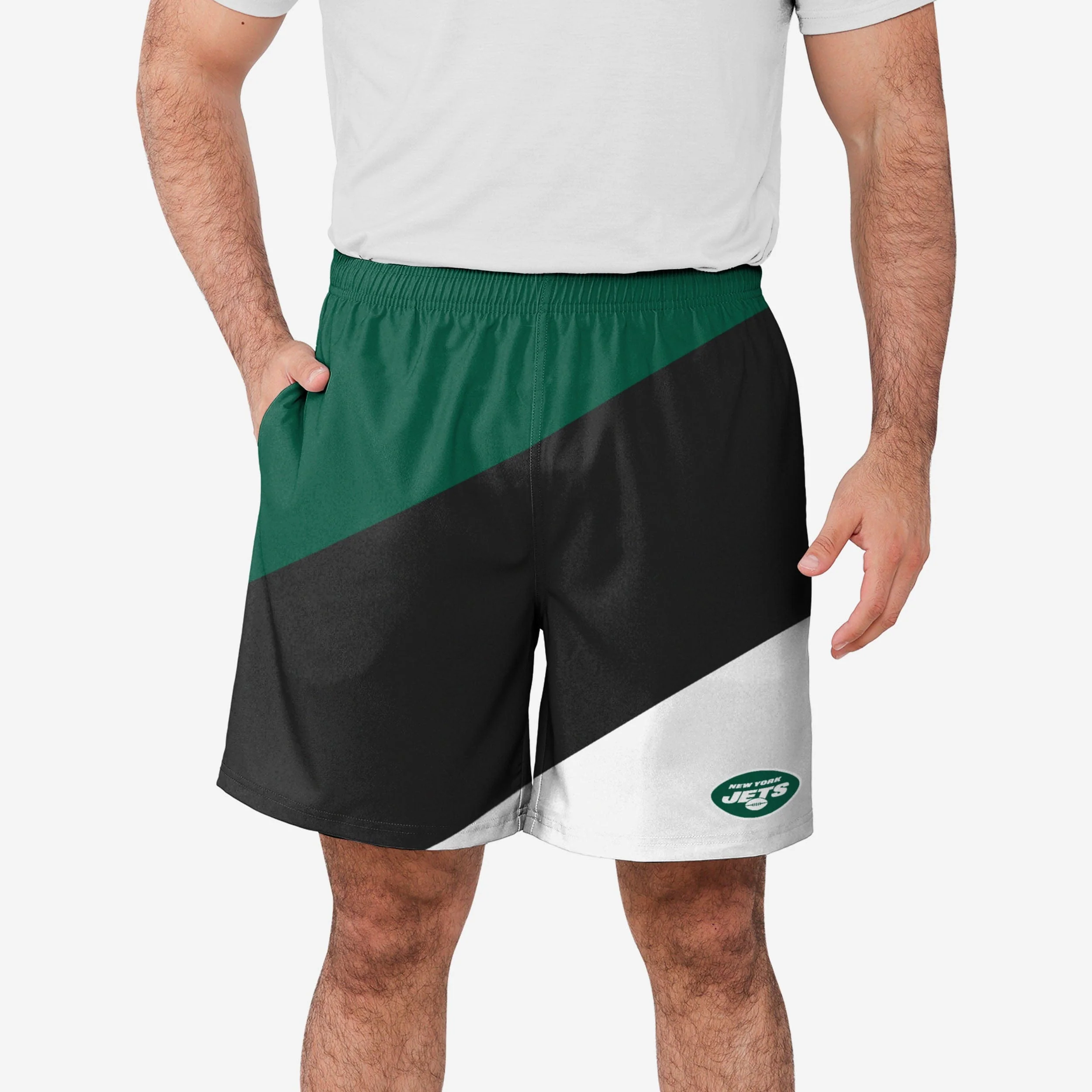 New York Jets Colorblock Double Down Liner Training Shorts