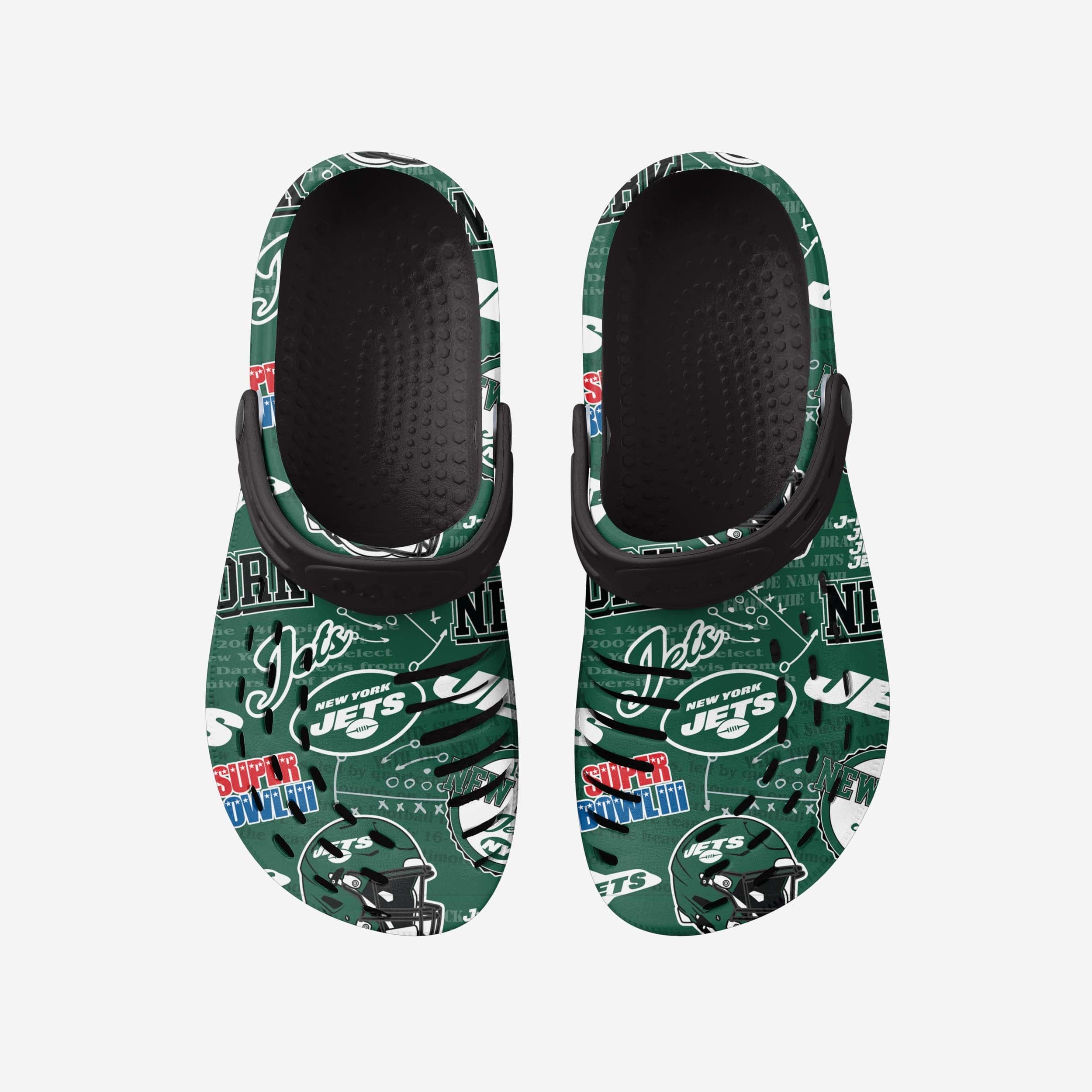 New York Jets Historic Print Clog With Strap - Image 4