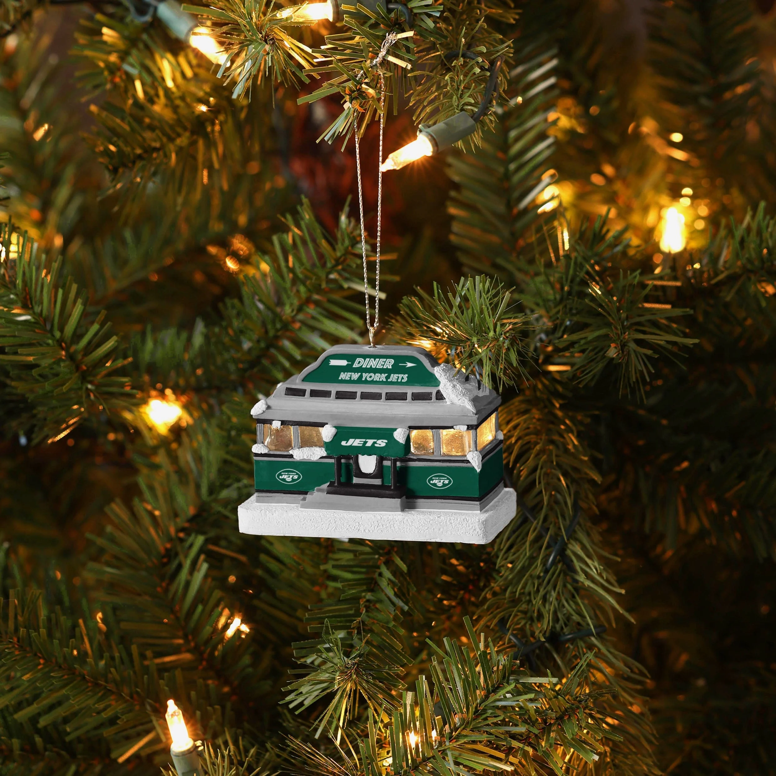 New York Jets Light Up Diner Ornament - Image 3