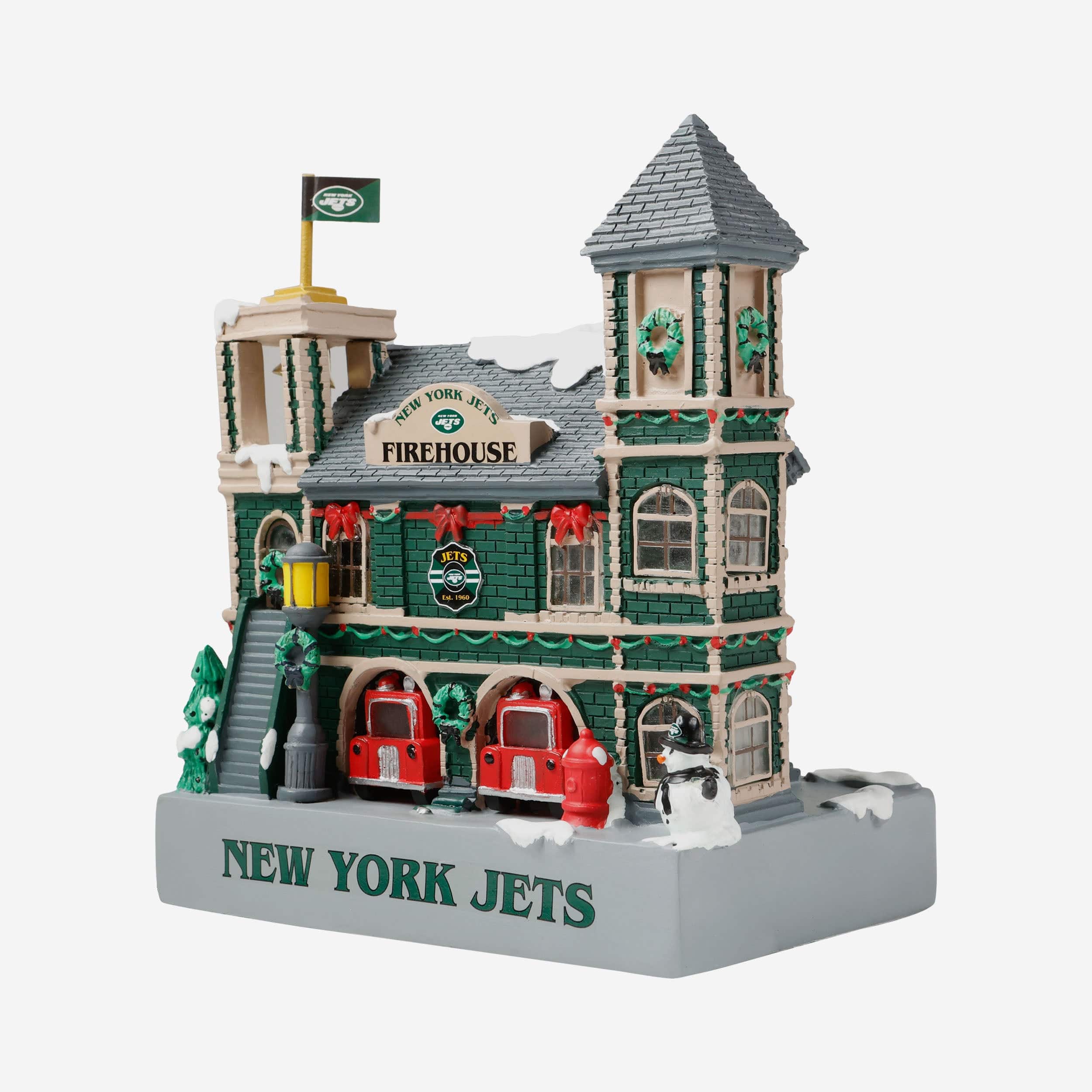 New York Jets Light Up Resin Team Firehouse - Image 4