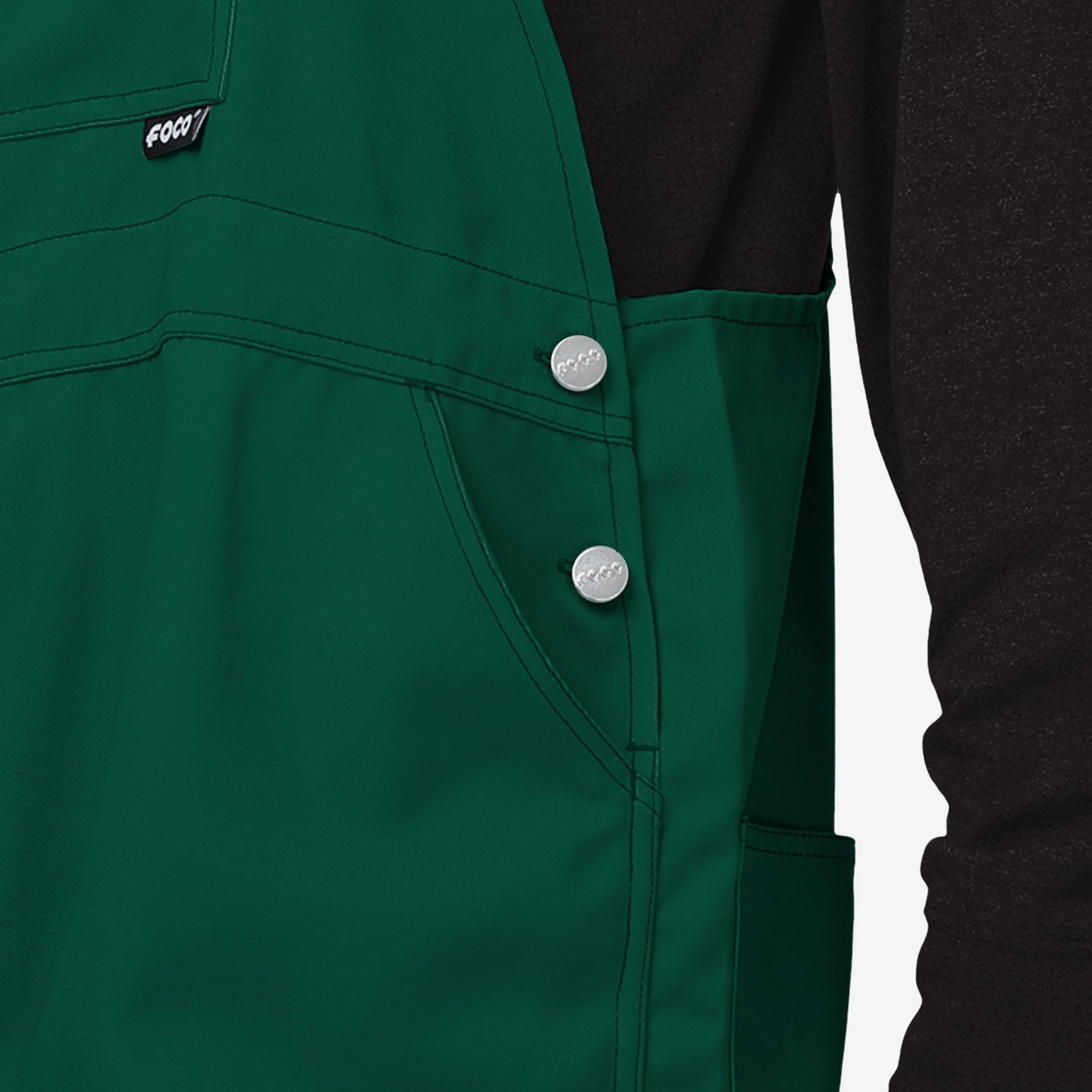 New York Jets Mens Solid Wordmark Bib Overalls - Image 5