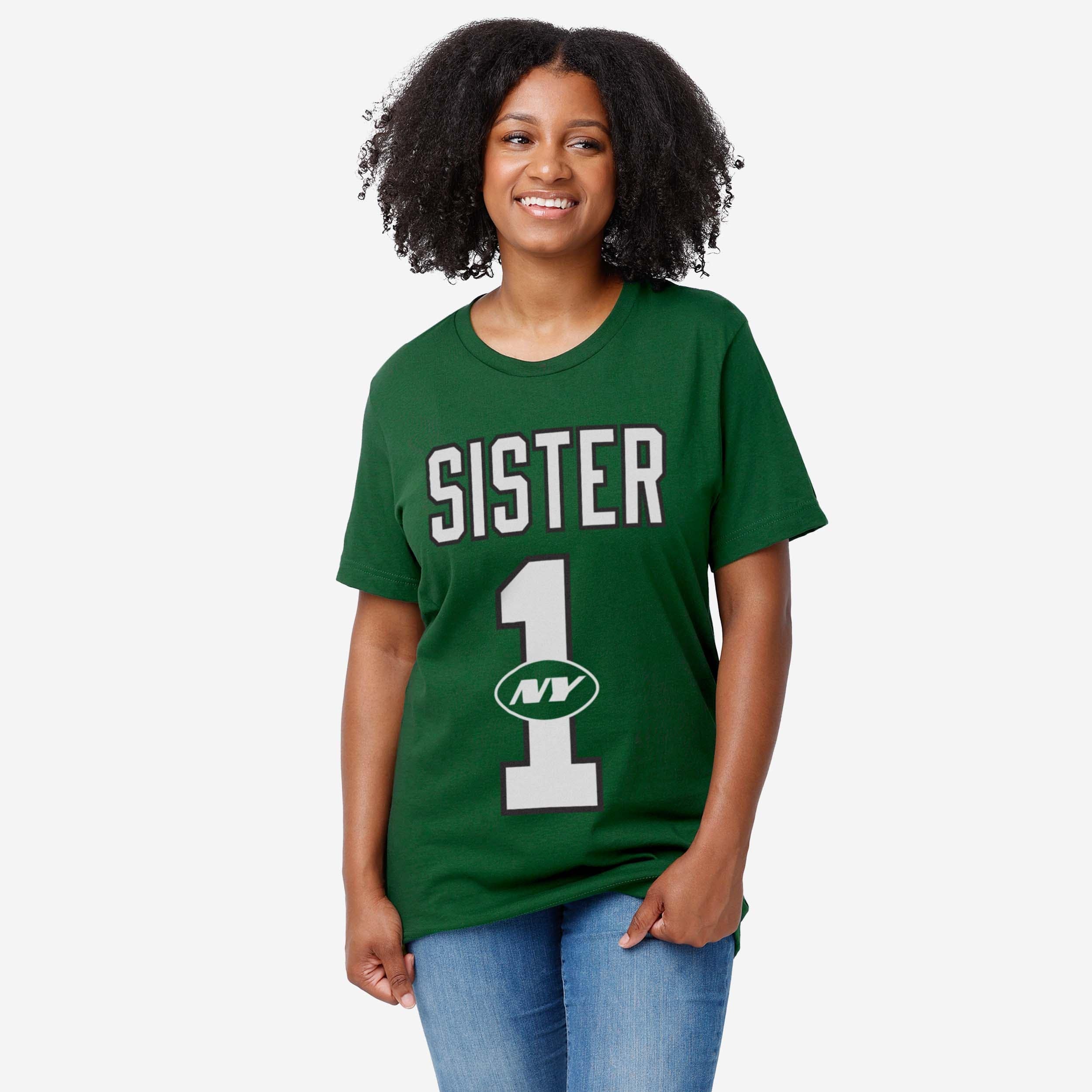 New York Jets Number 1 Sister T-Shirt - Image 2