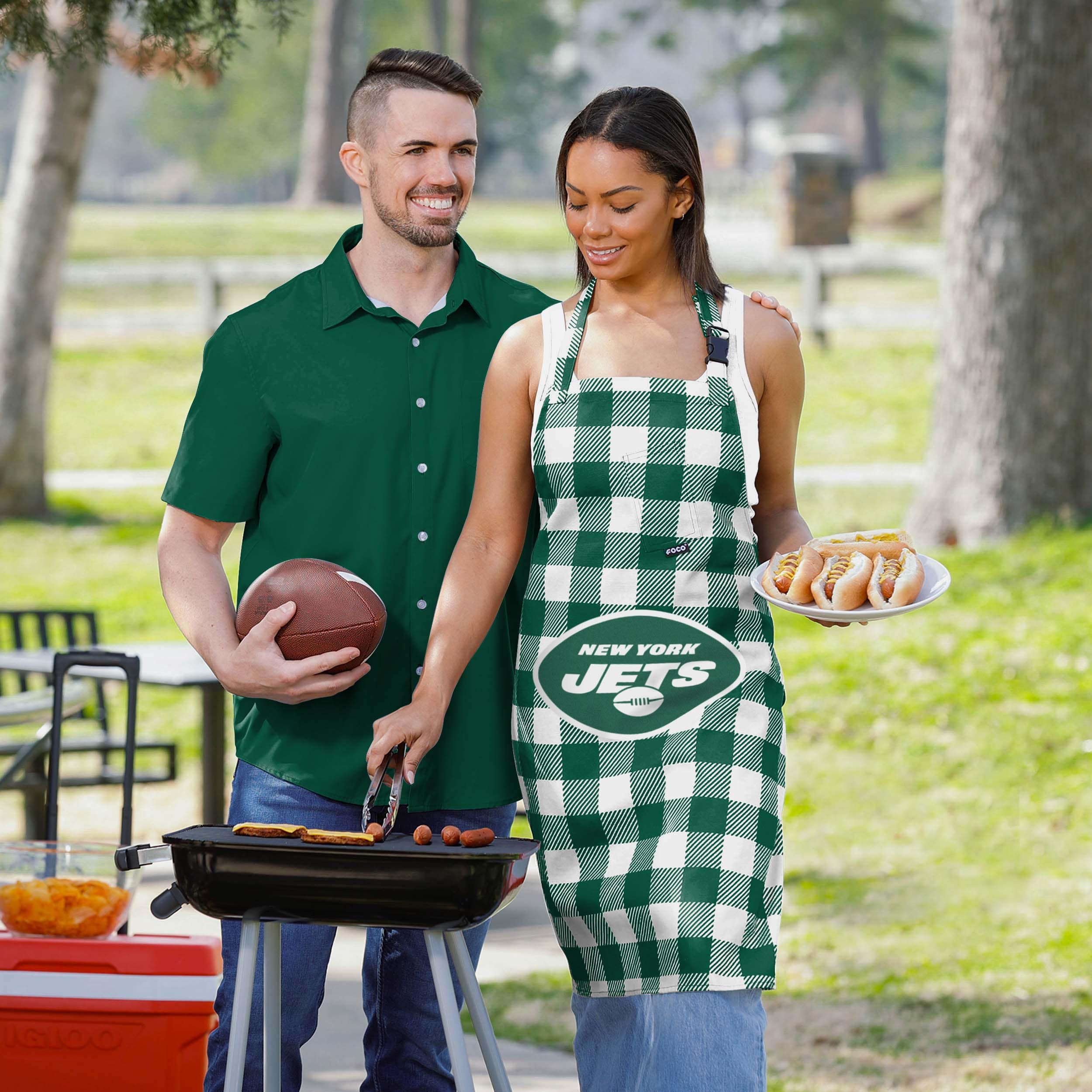 New York Jets Plaid Apron - Image 5