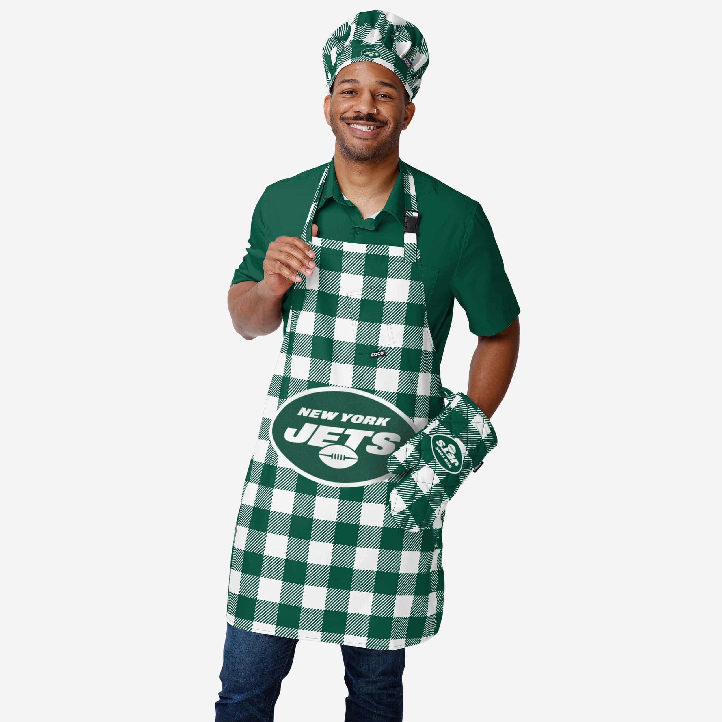 New York Jets Plaid Chef Hat - Image 2