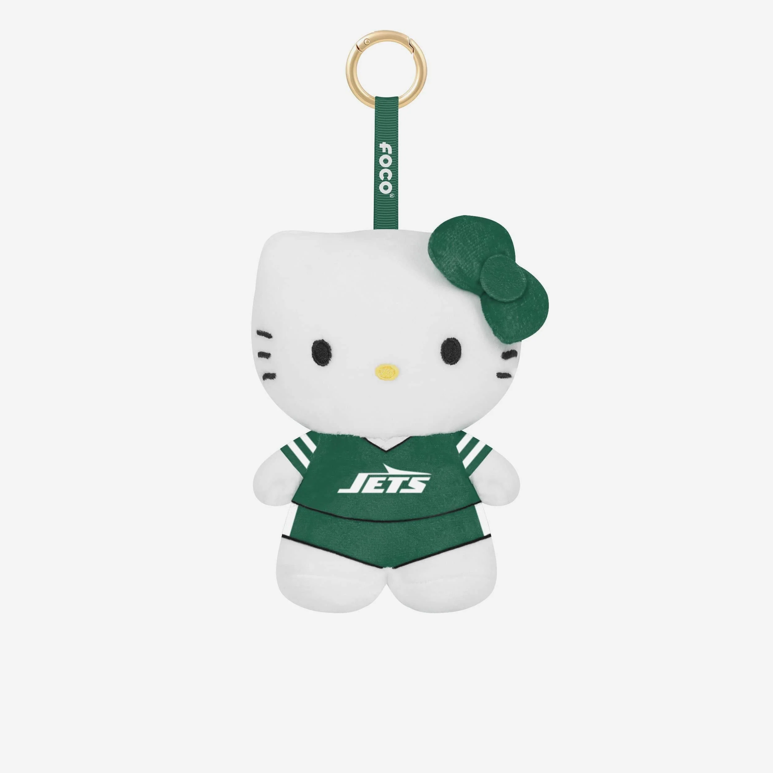 New York Jets Plush Hello Kitty® Bag Charm Keychain