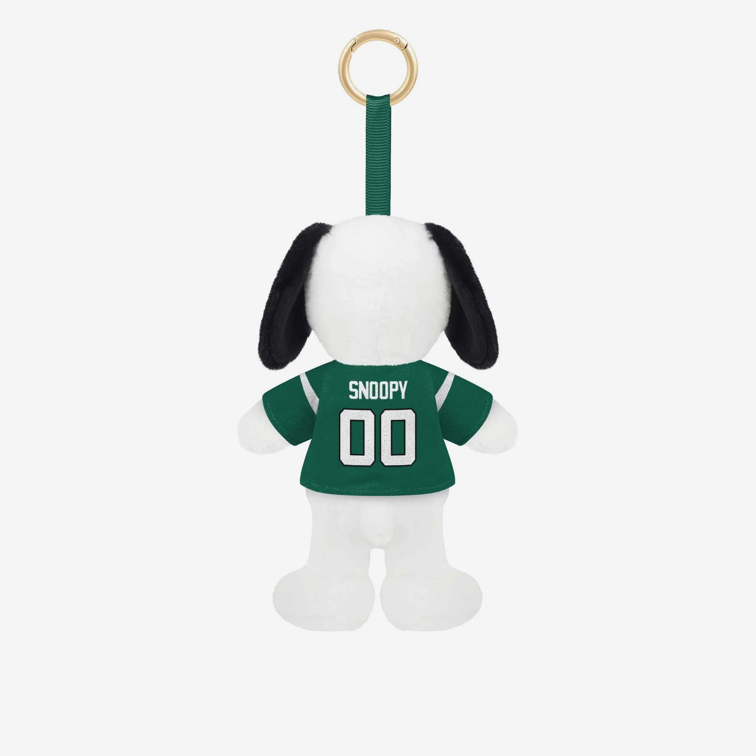 New York Jets Plush Snoopy Peanuts Bag Charm Keychain - Image 2