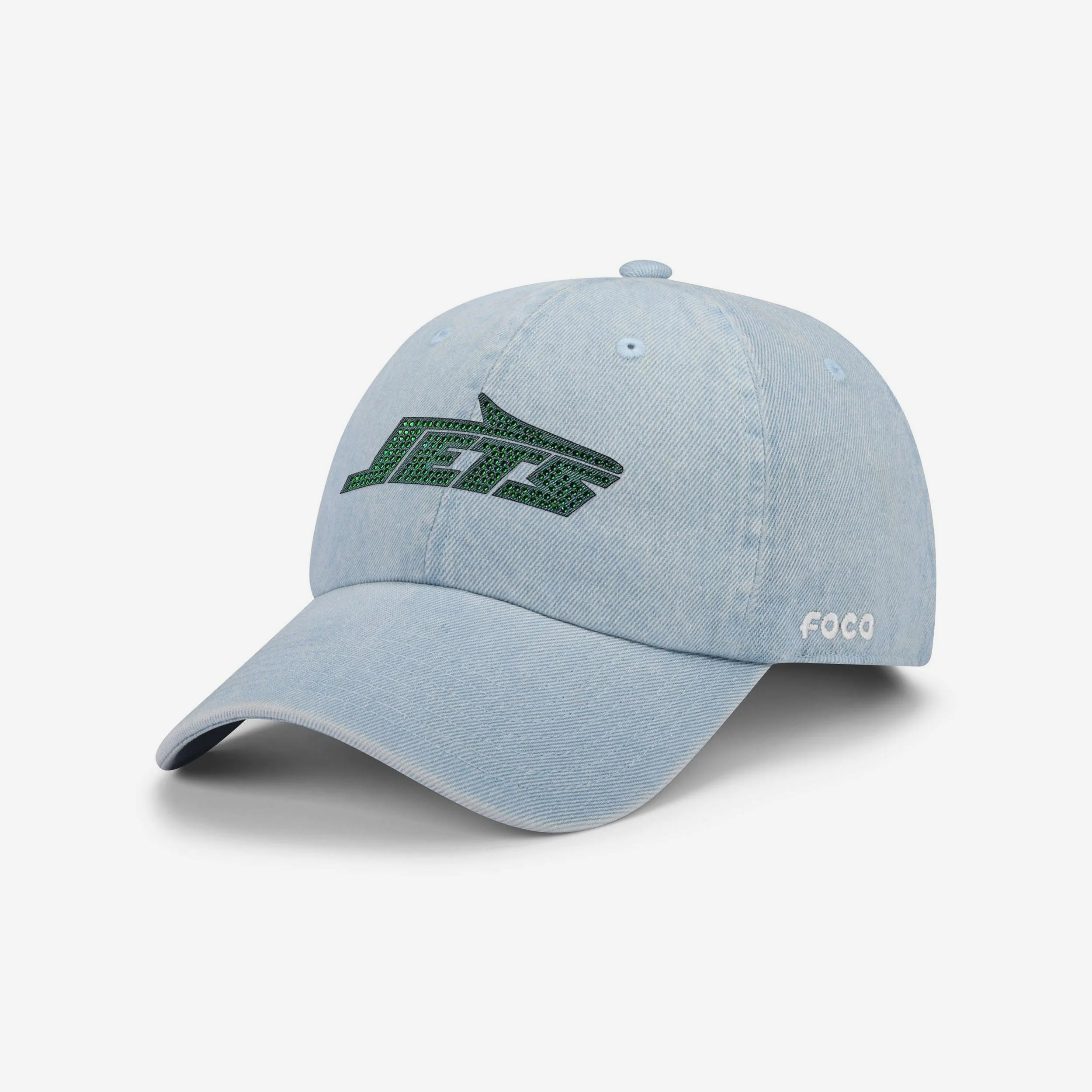 New York Jets Rhinestone Logo Denim Casual Cap