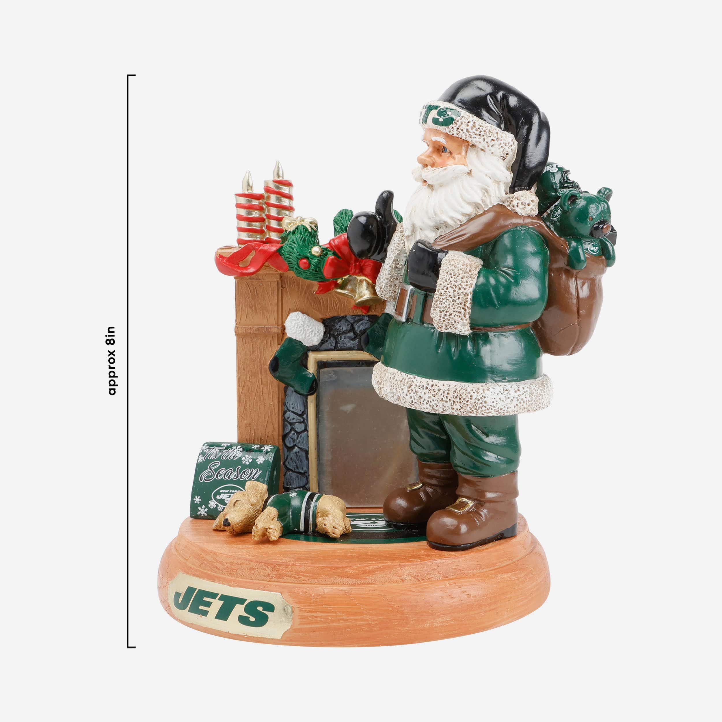 New York Jets Santa Fireplace Figurine - Image 4