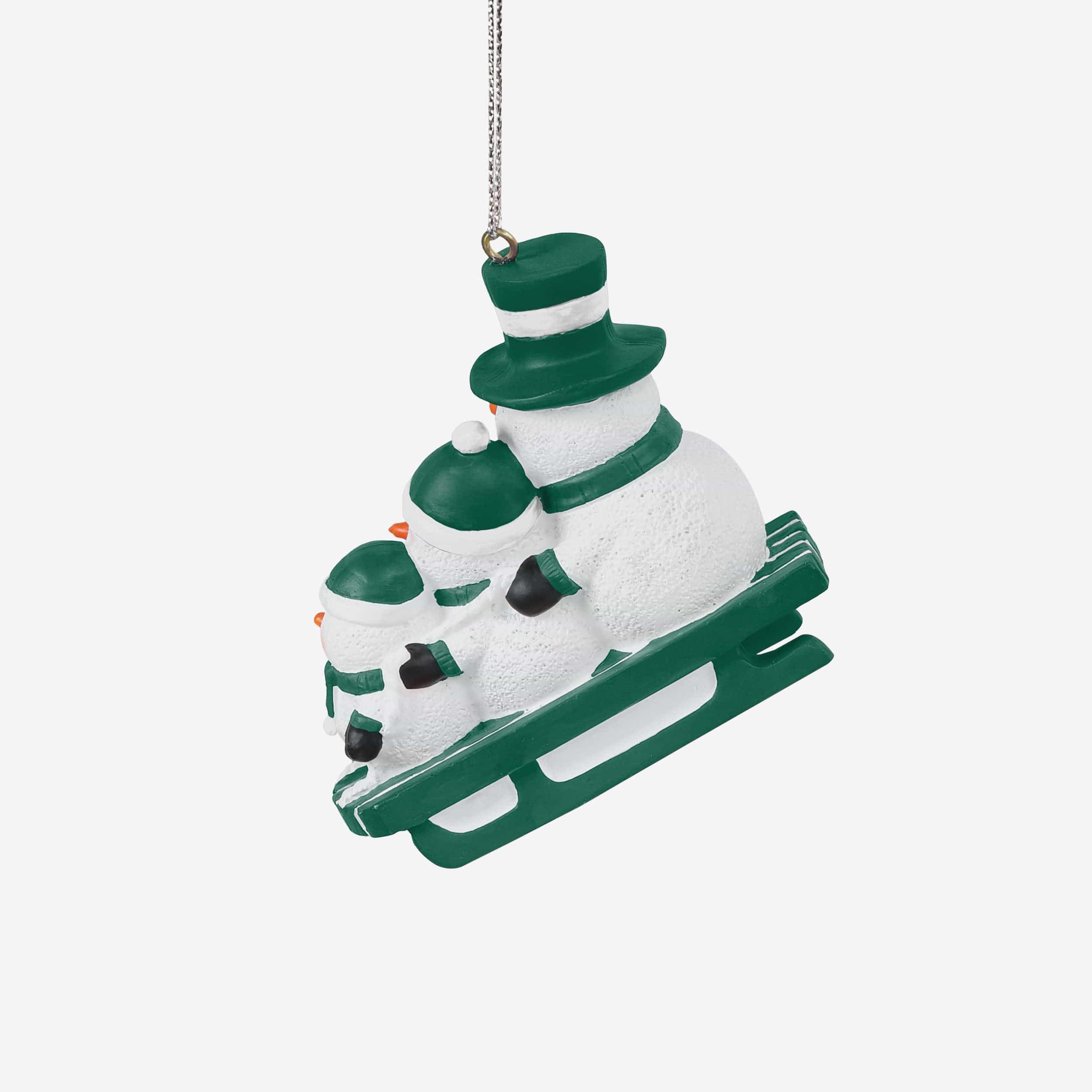 New York Jets Sledding Snowmen Ornament - Image 3