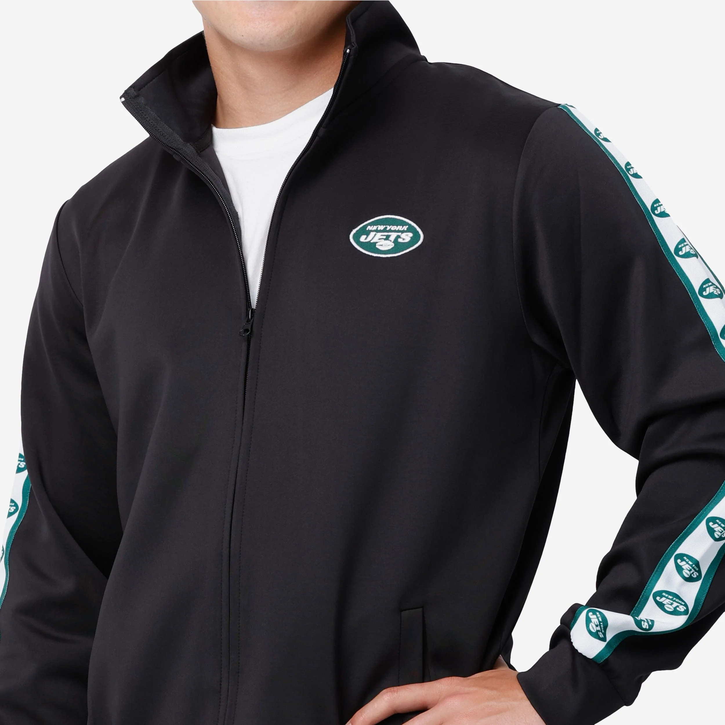 New York Jets Stripe Logo Track Jacket - Image 3