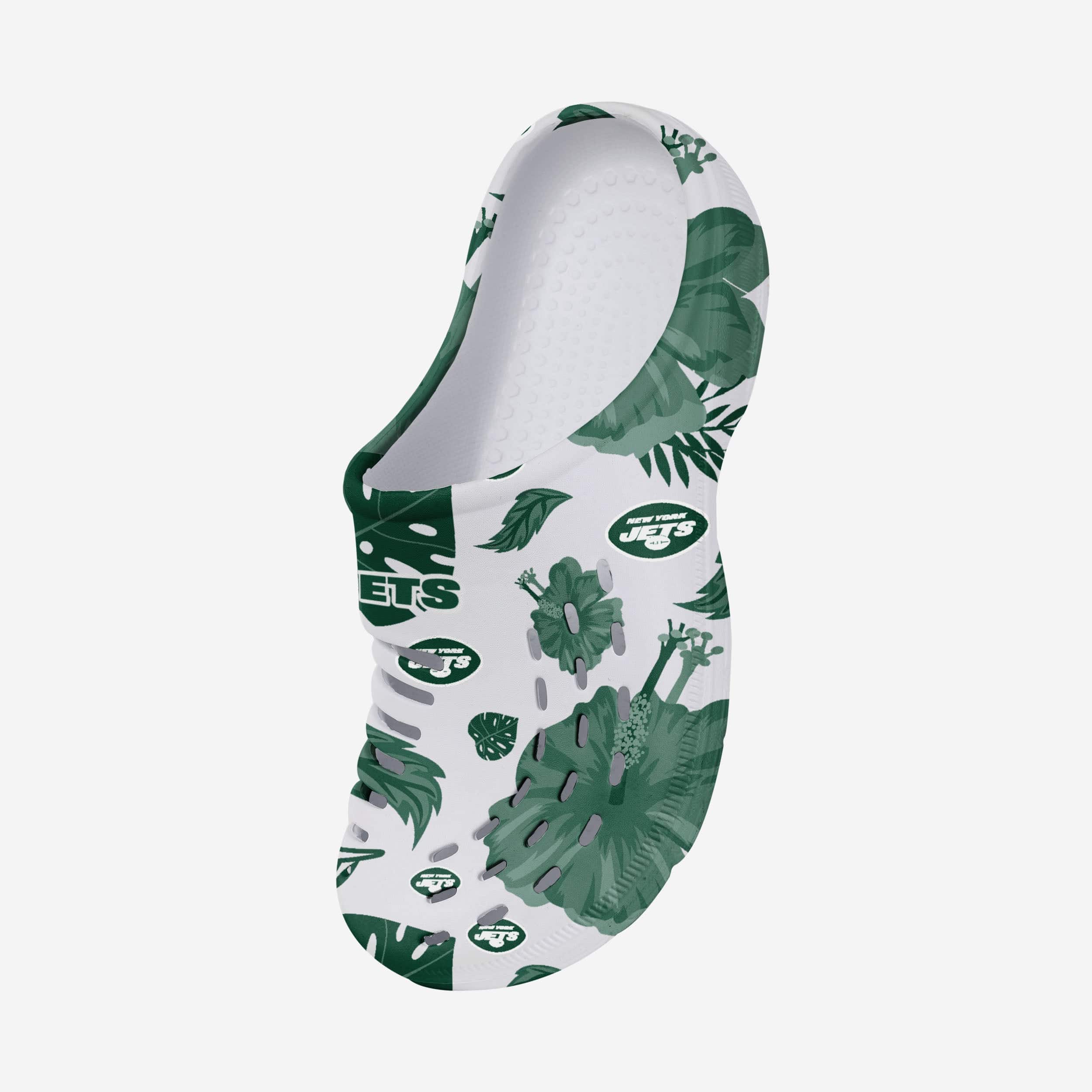 New York Jets Womens Floral White Clog - Image 2