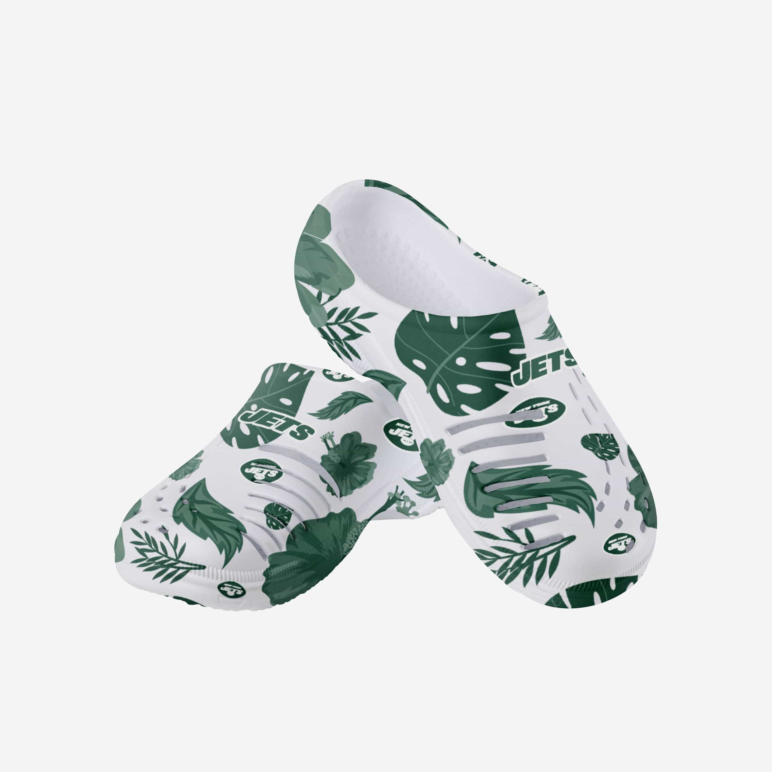 New York Jets Womens Floral White Clog - Image 3