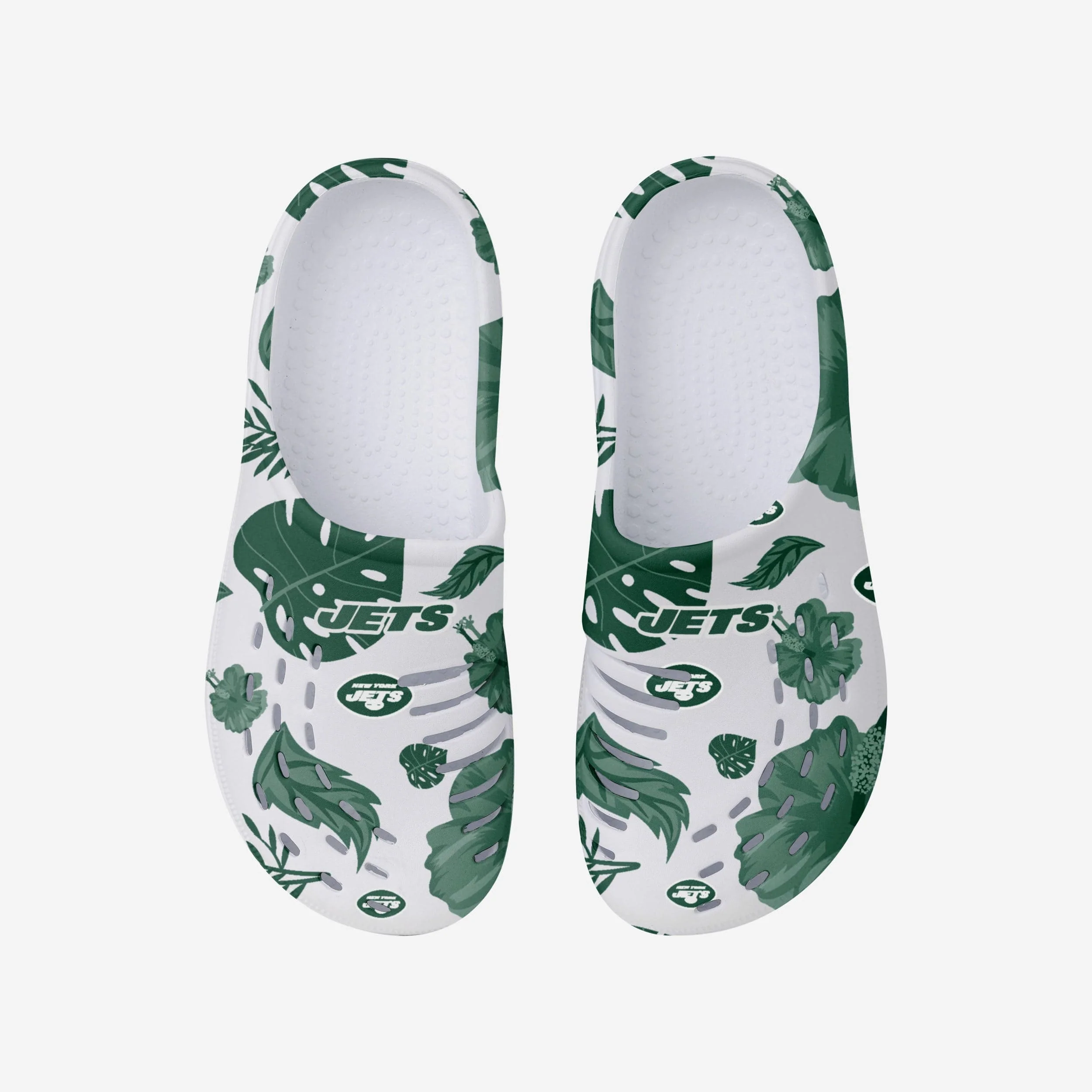 New York Jets Womens Floral White Clog - Image 4