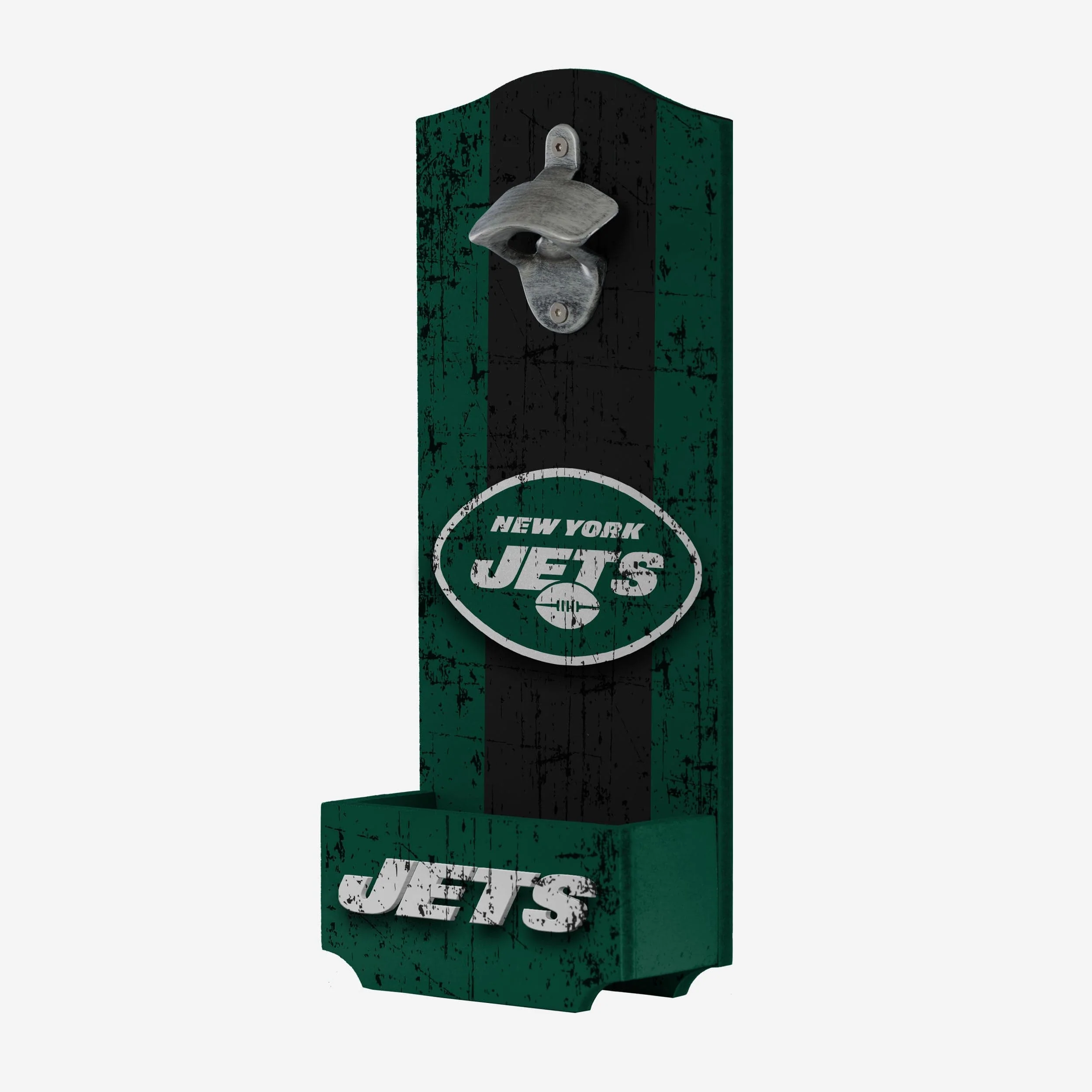 New York Jets Wooden Bottle Cap Opener Sign