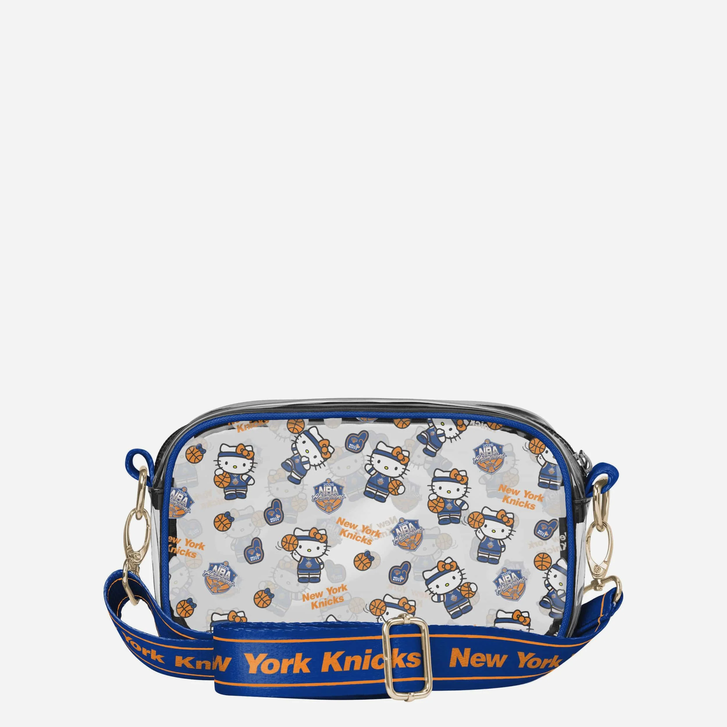 New York Knicks 2026 NBA Champions Hello Kitty® Clear Crossbody Bag - Image 5