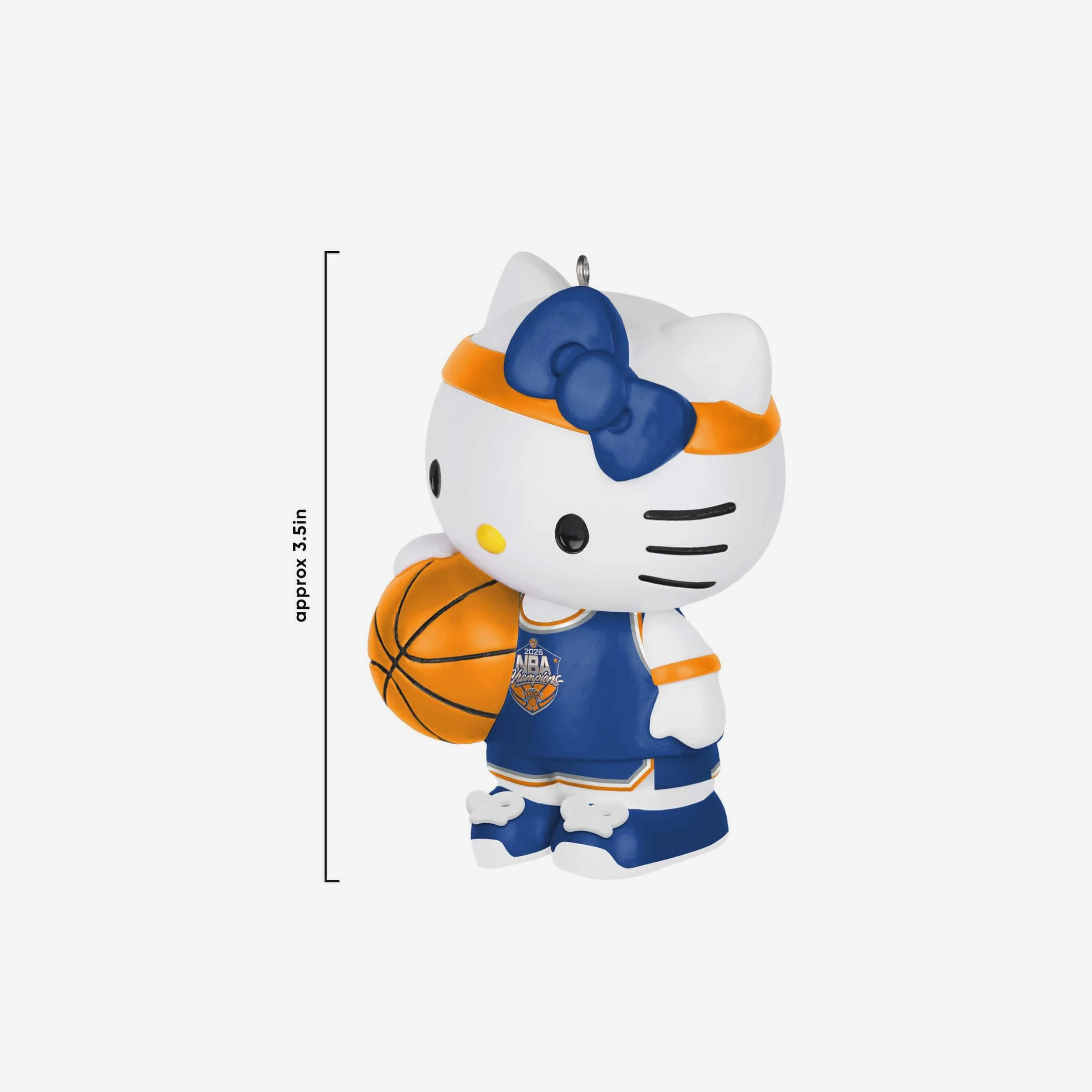 New York Knicks 2026 NBA Champions Hello Kitty® Resin Jersey Ornament - Image 3
