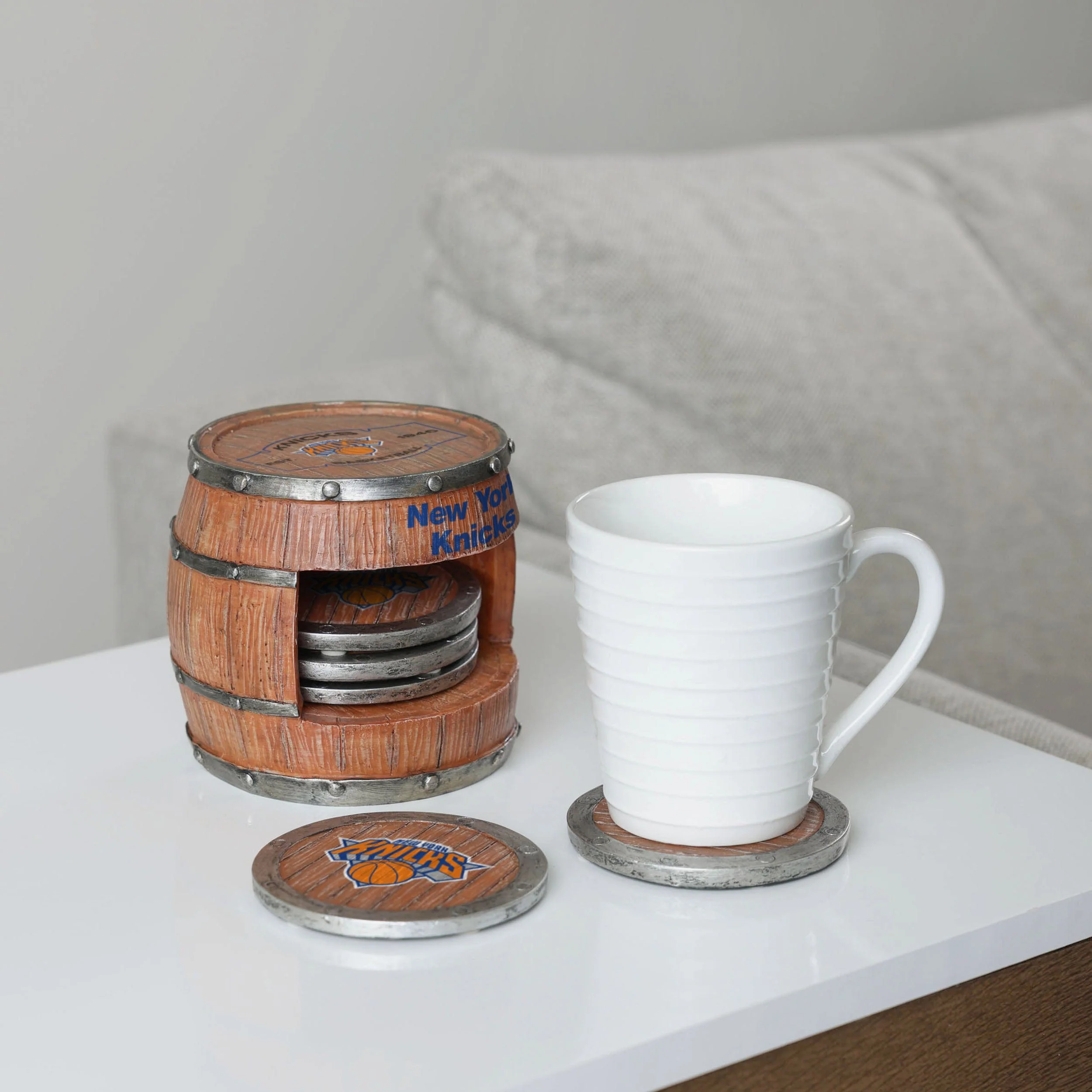 New York Knicks 5 Pack Barrel Coaster Set - Image 2