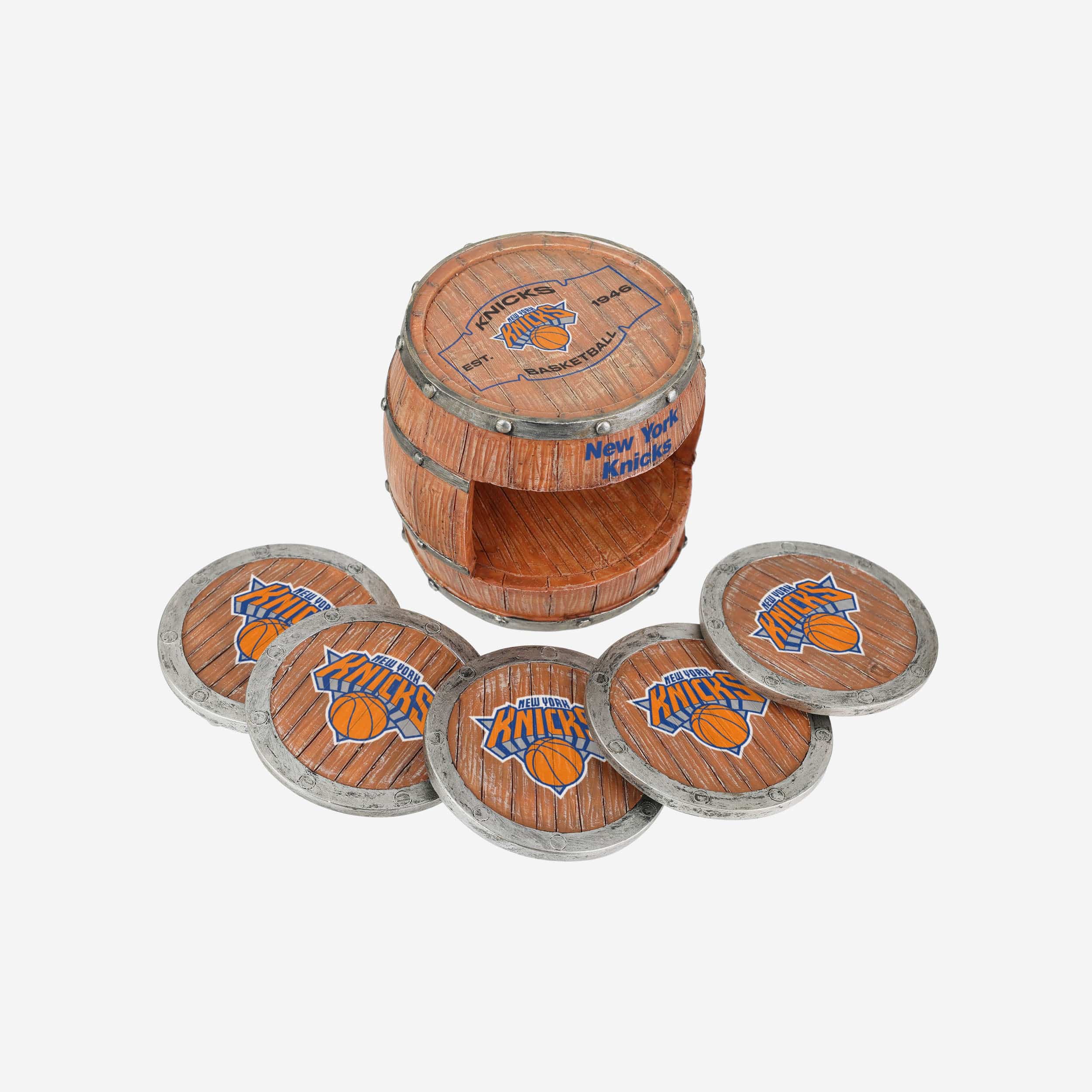 New York Knicks 5 Pack Barrel Coaster Set - Image 3