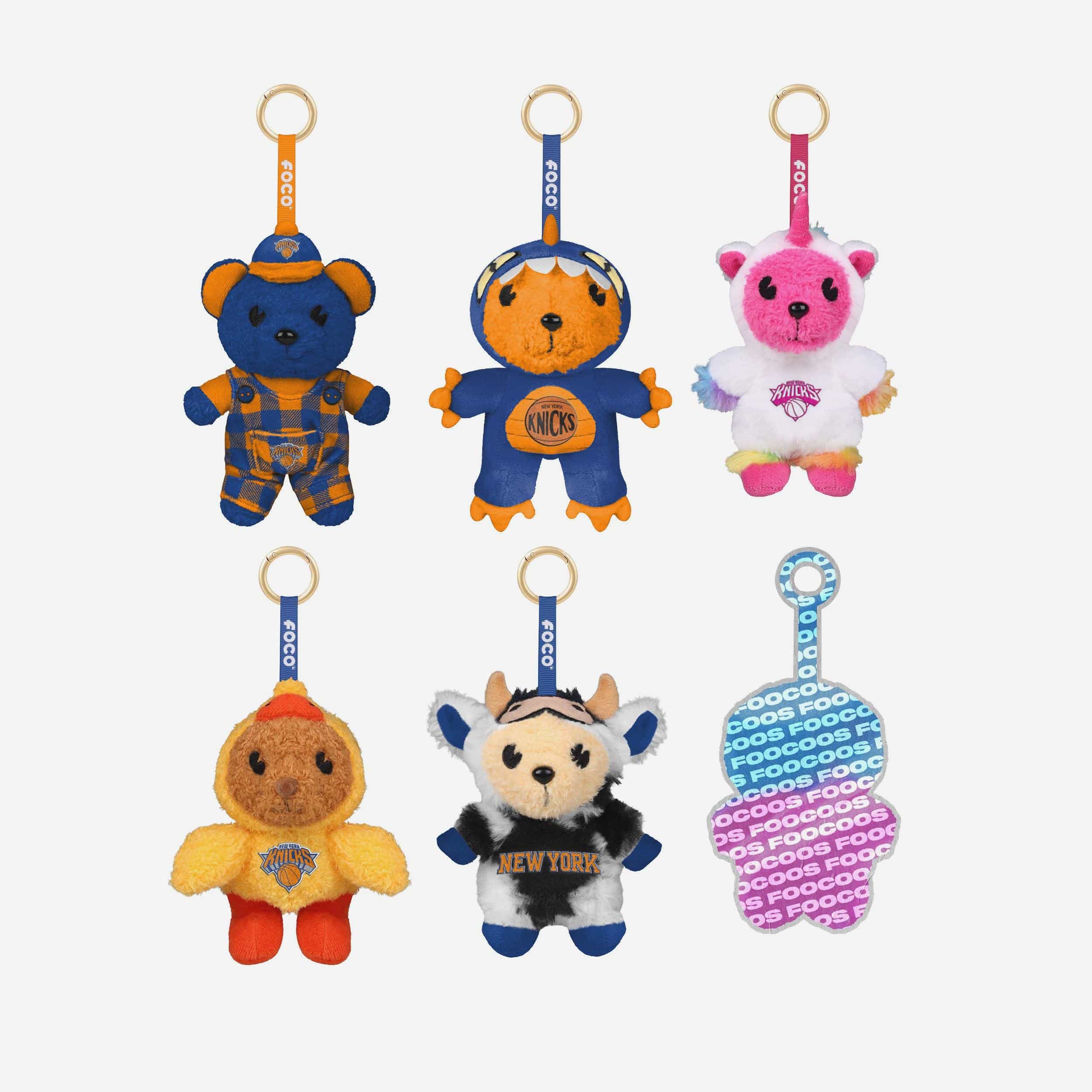 New York Knicks FOOCOOS Plush Bag Charm Keychain Blind Box Series 1