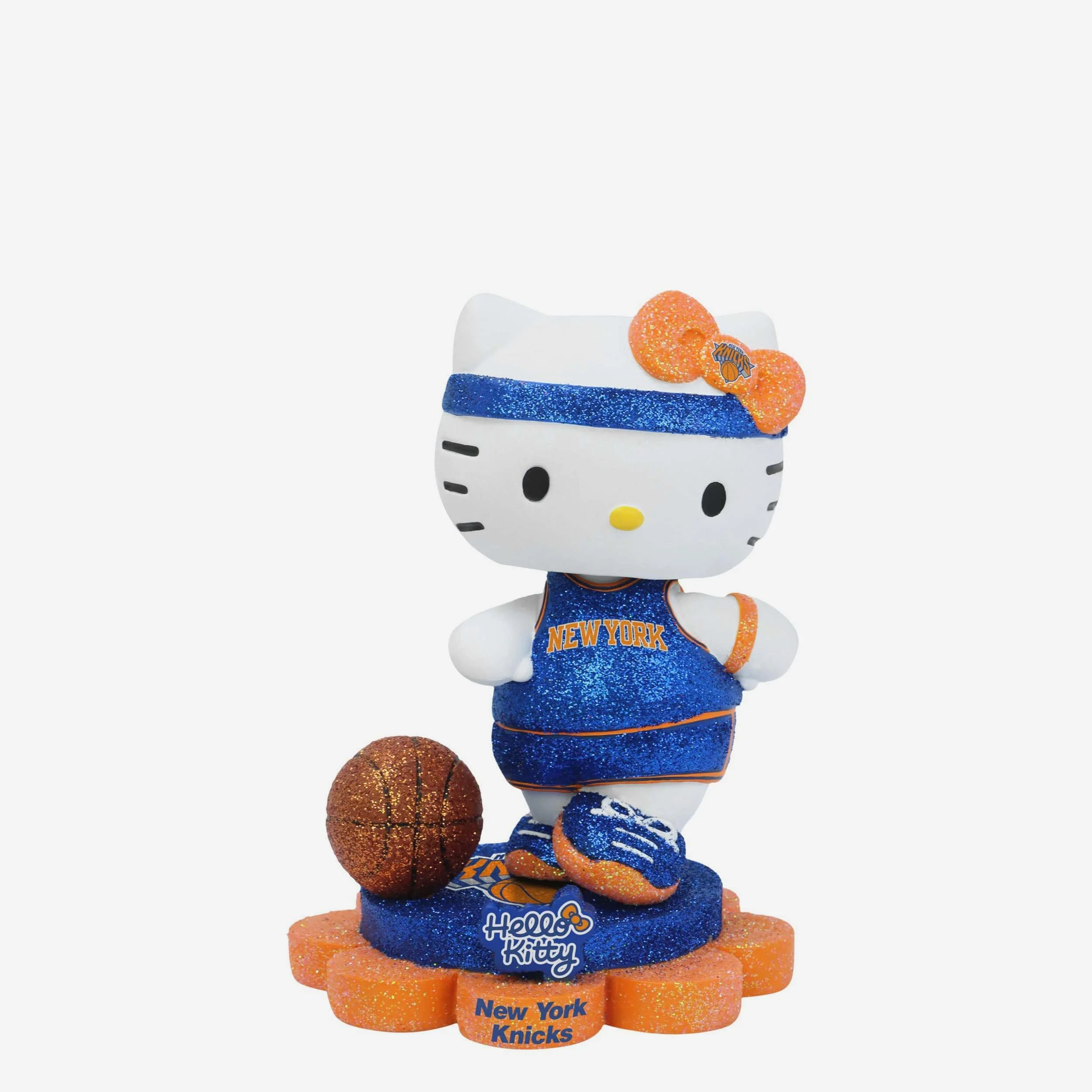 New York Knicks Hello Kitty® Glitter Mini Bobblehead
