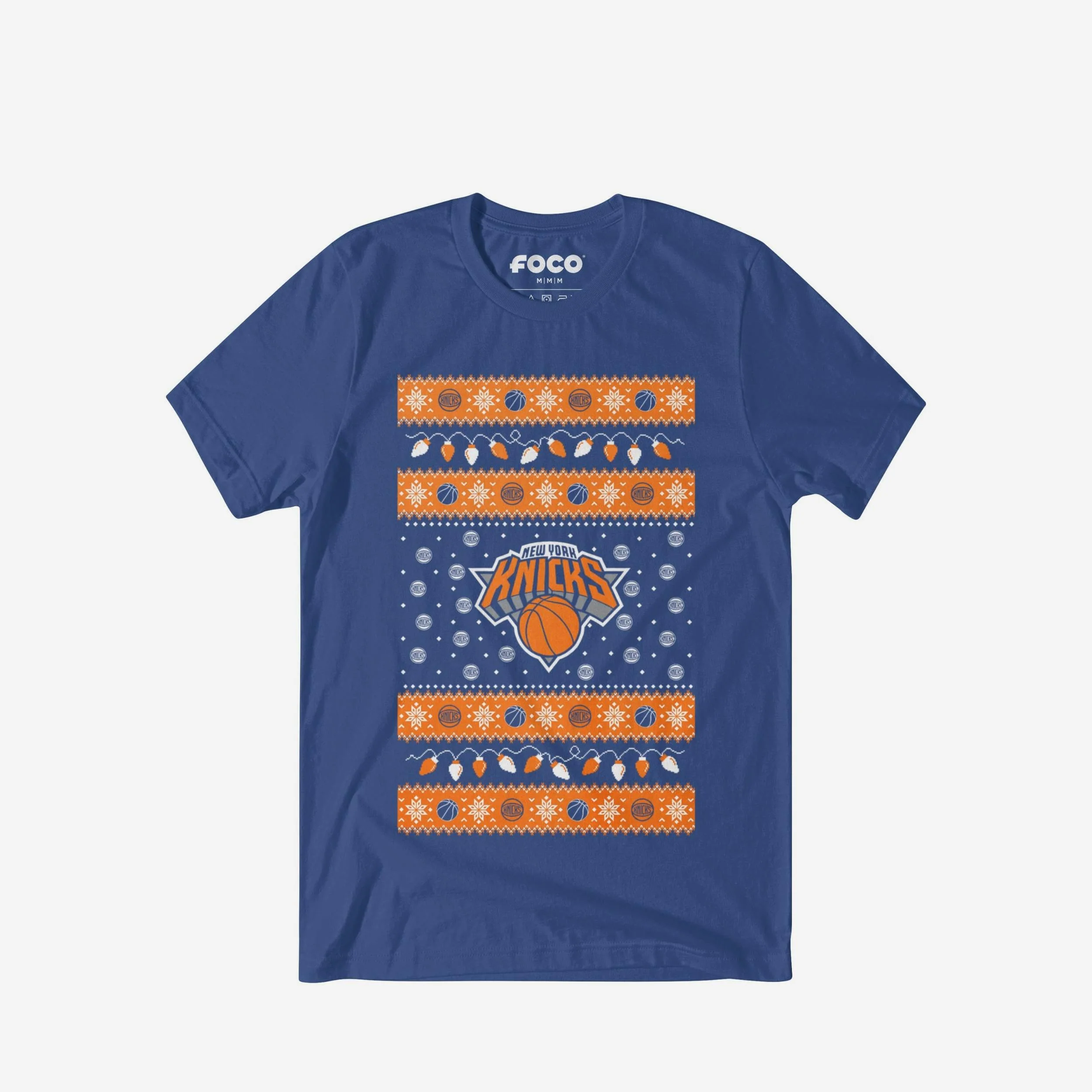 New York Knicks Holiday Lights Sweater T-Shirt